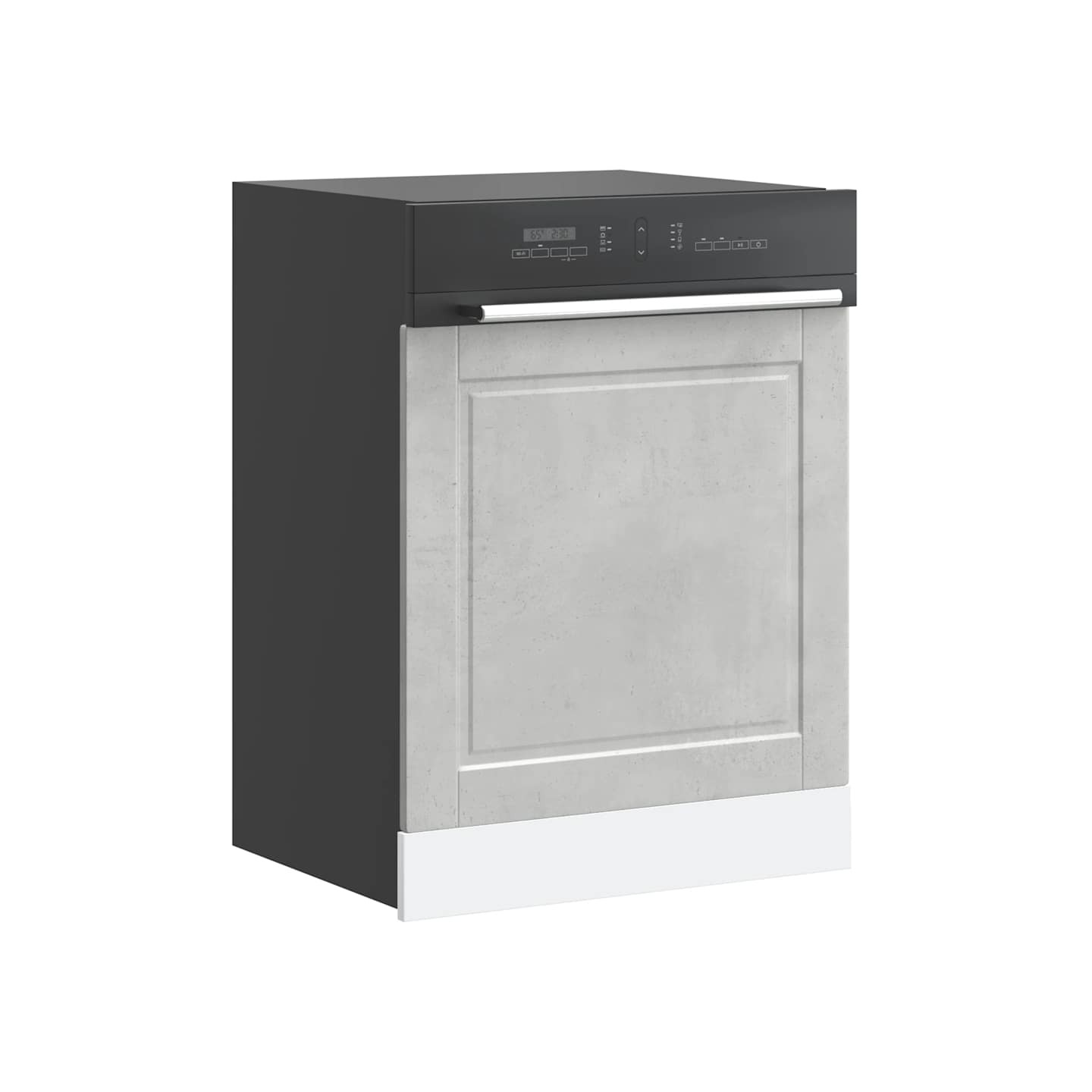 Panneau de lave-vaisselle Porto gris béton 60x1,5x57 cm