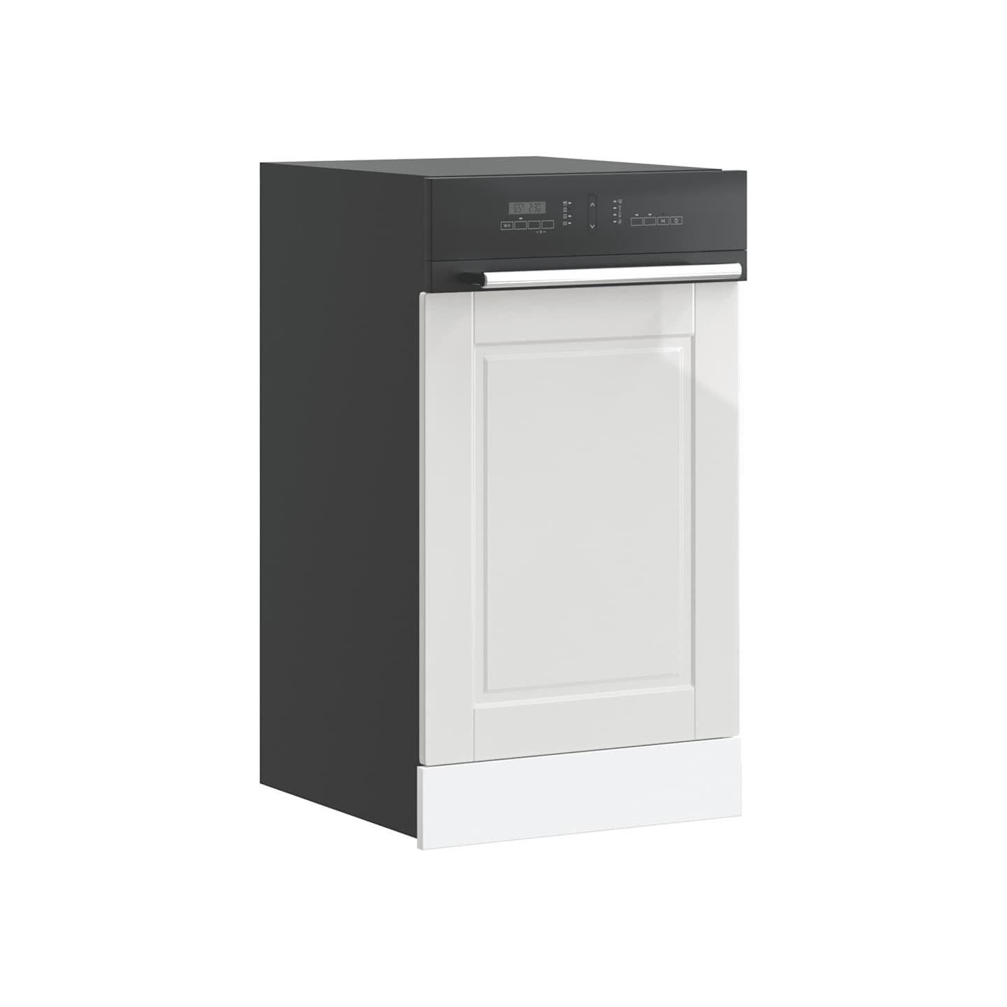 Panneau de lave-vaisselle Porto blanc brillant 45x1,5x57 cm