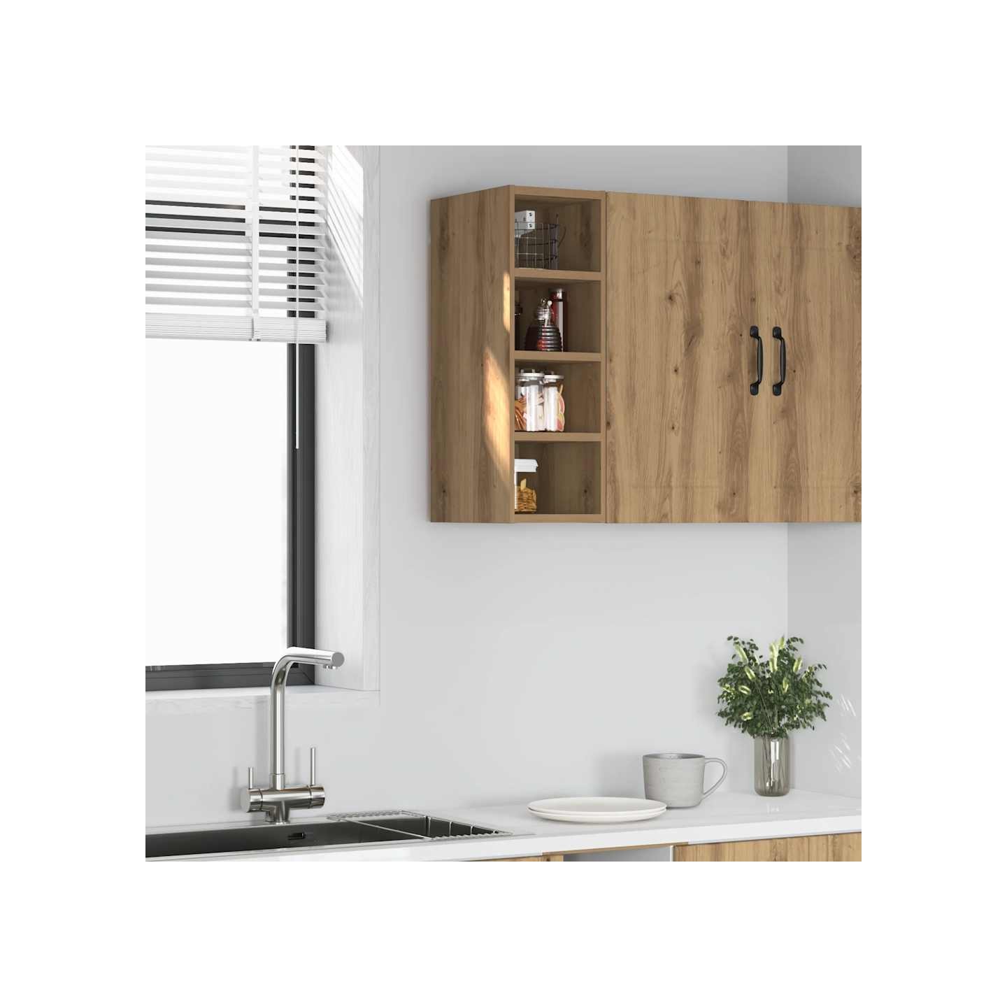 Armoire suspendue Riga Chêne artisanal 20x29,5x60 cm