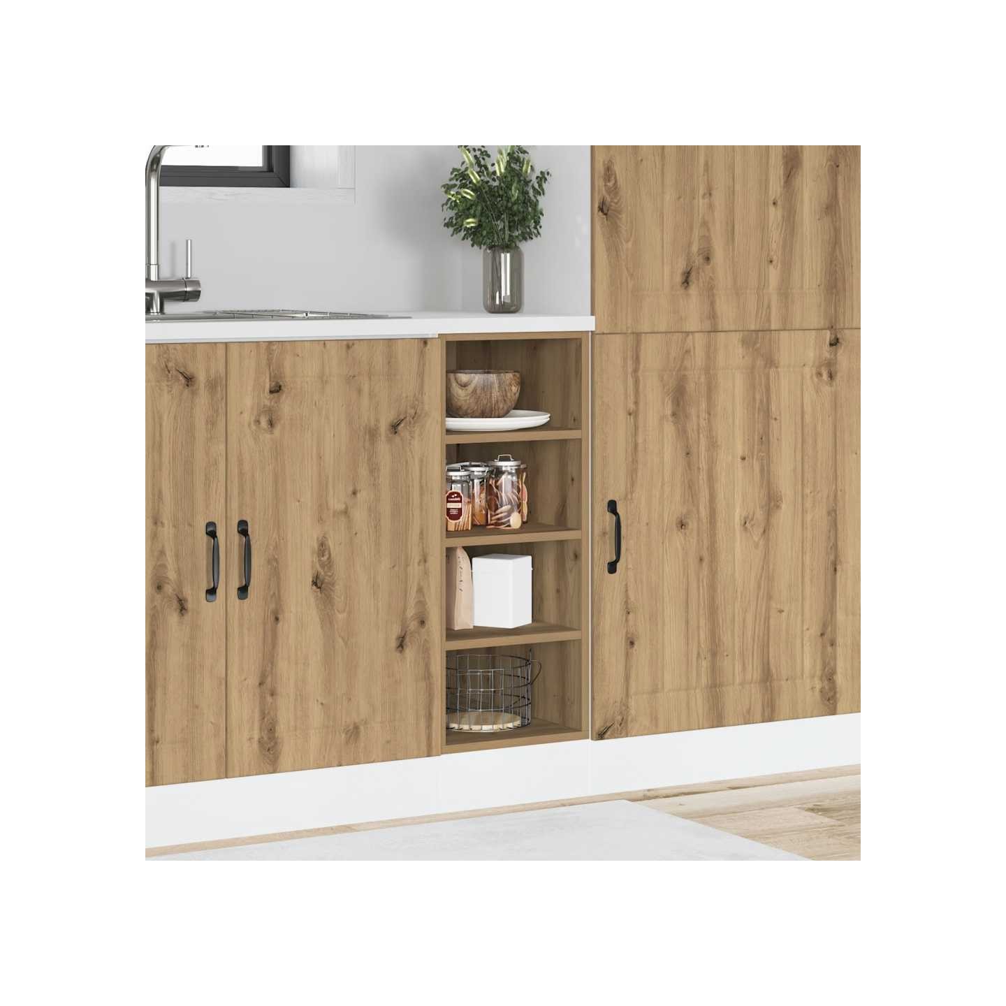 Meuble bas Riga Chêne artisanal 30x44,5x81,5 cm
