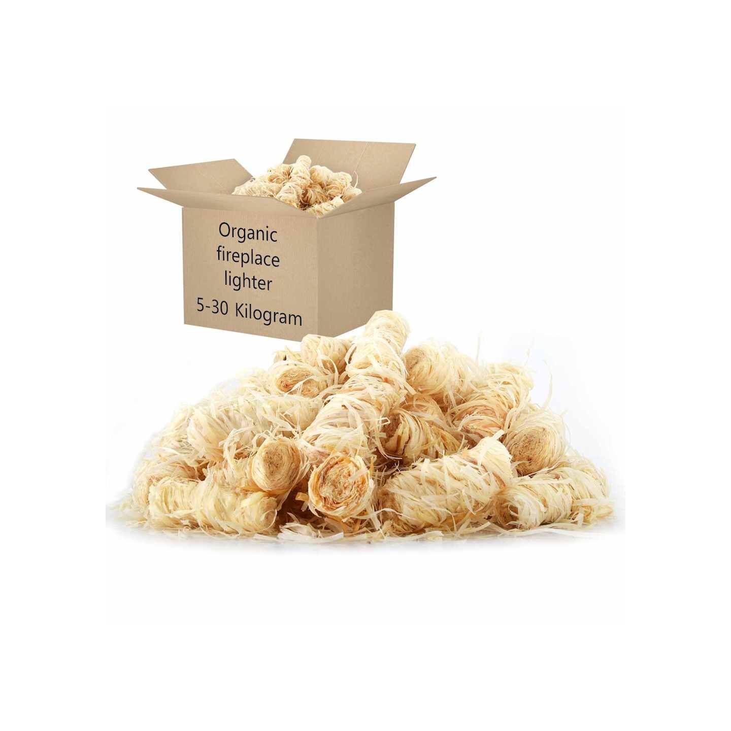 Allume-feux en laine de bois BIO Pin & paraffine 5 kg