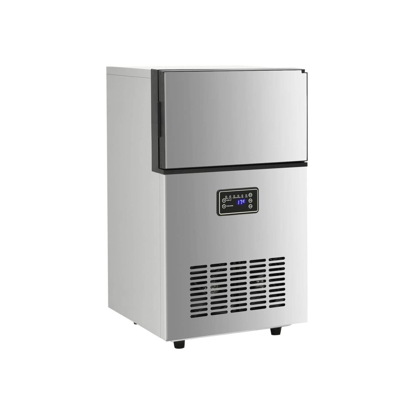 Appareil à glaçons argenté 45 kg / 24 h