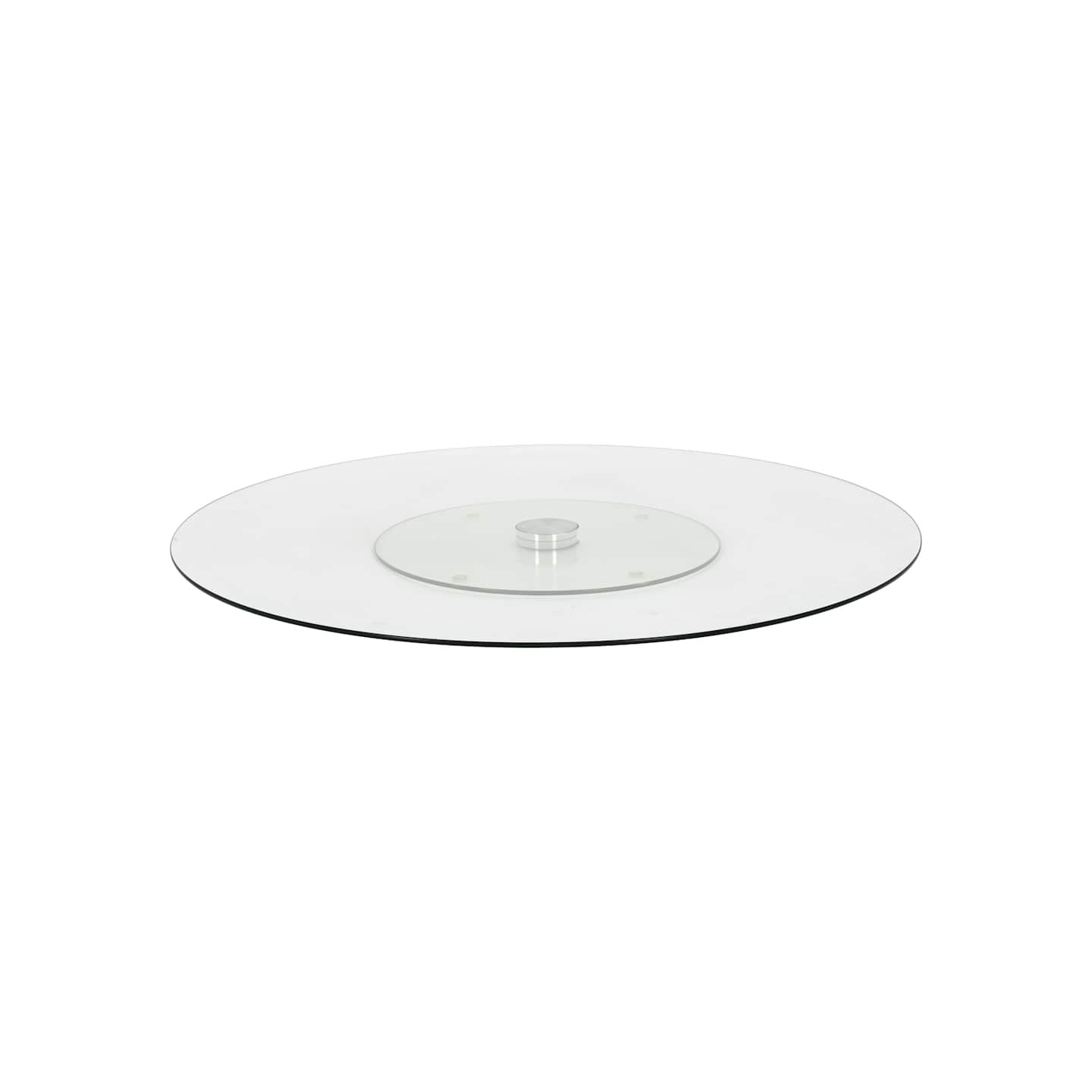 Assiette de service rotative Transparent 60 cm Verre trempé