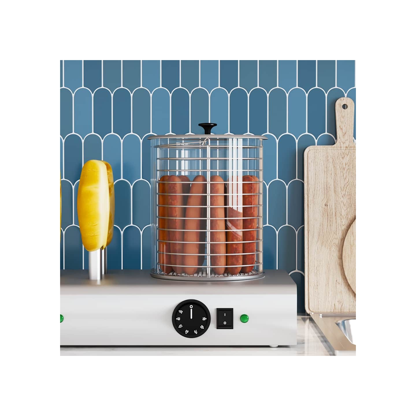 Cylindre en verre pour réchaud à hot-dog 200 x 240 mm