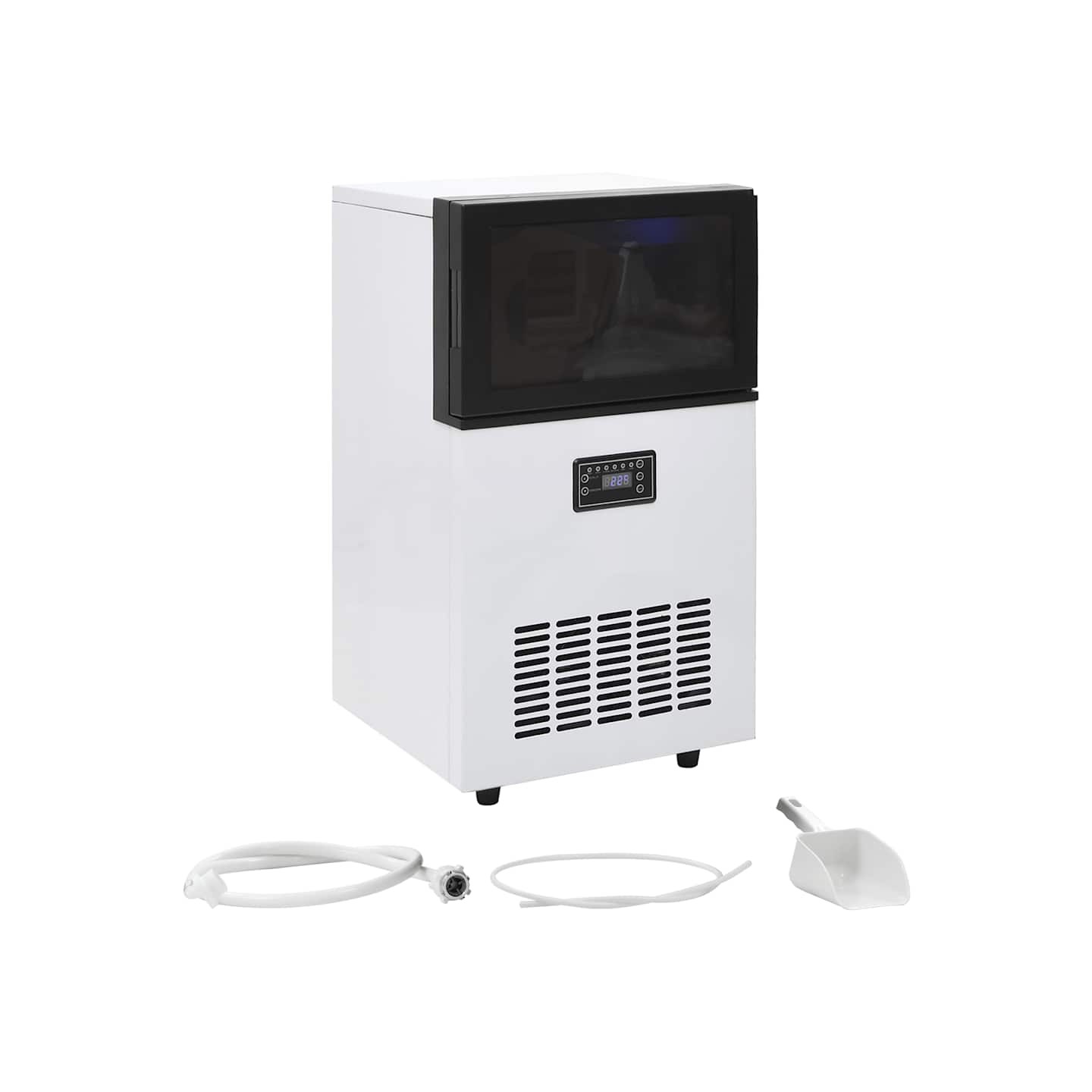 Appareil à glaçons noir et blanc 45 kg / 24 h