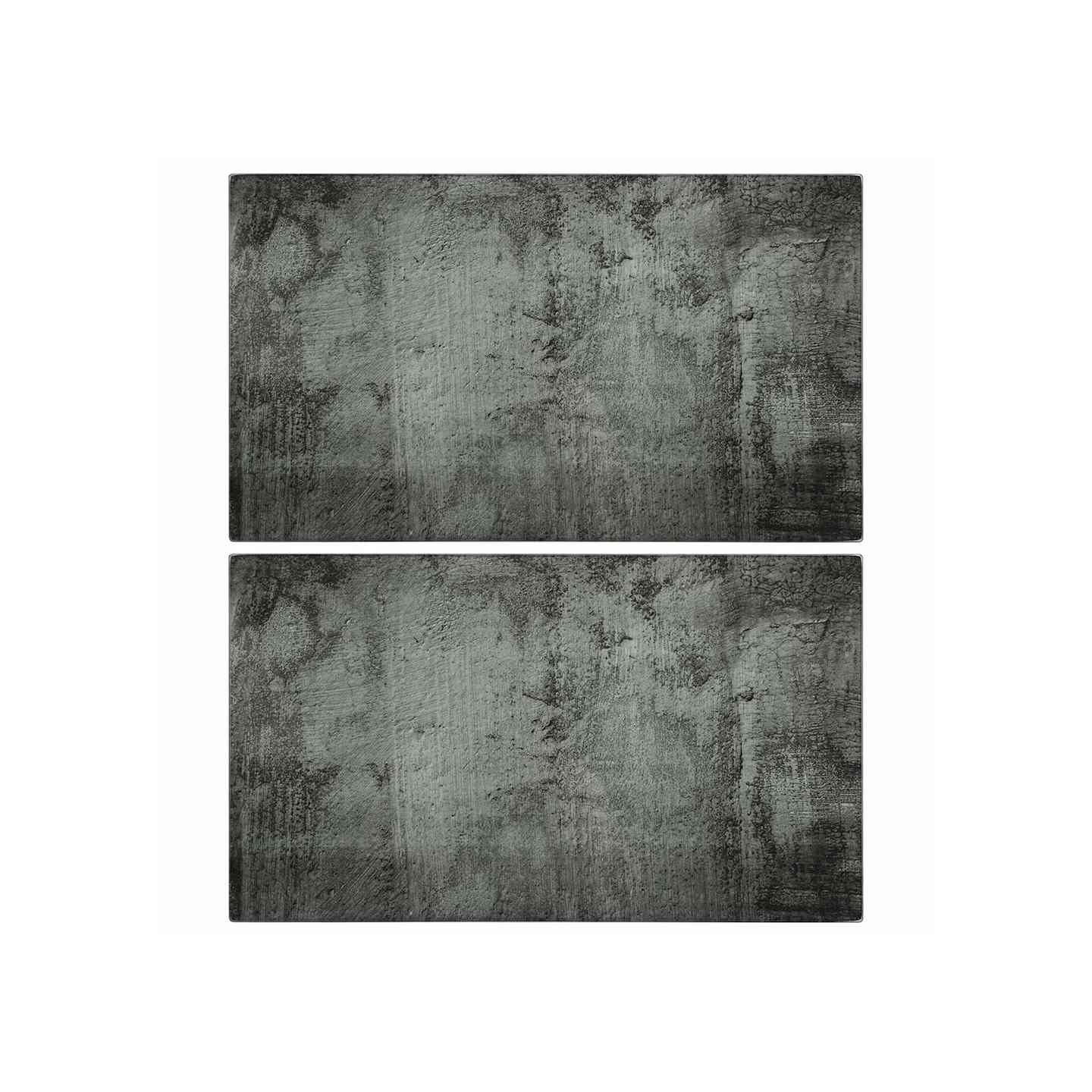 Planches à découper 2 pcs motif de béton Verre trempé