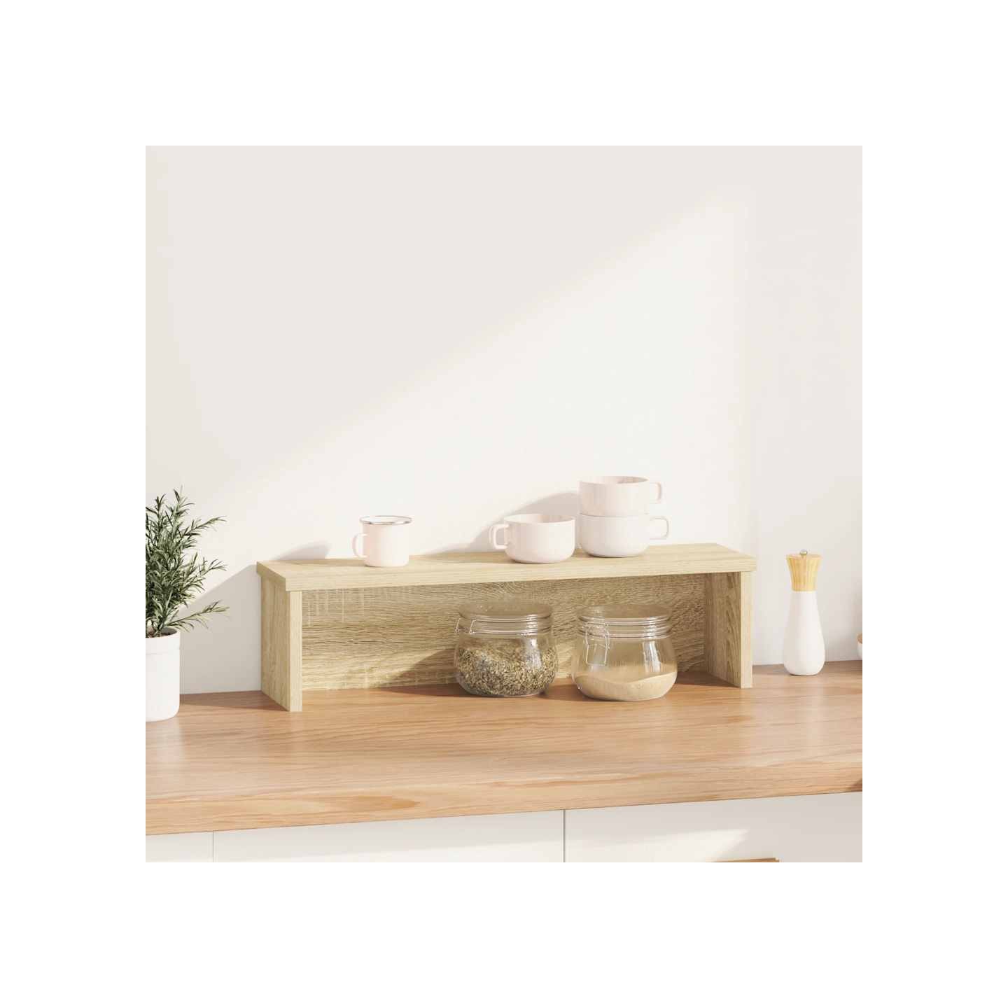 Étagère de cuisine empilable chêne sonoma 50x15x16 cm