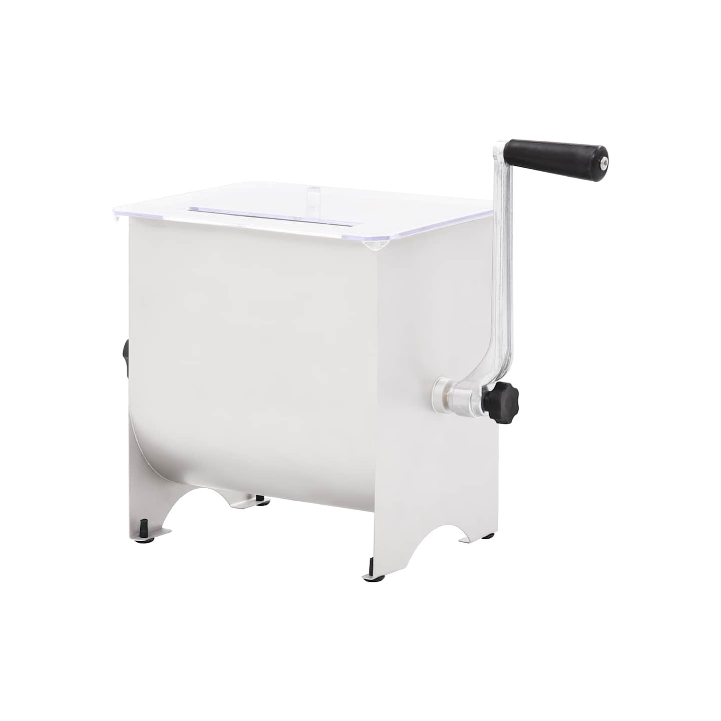 Mélangeur de viande manuel avec couvercle Argenté Inox
