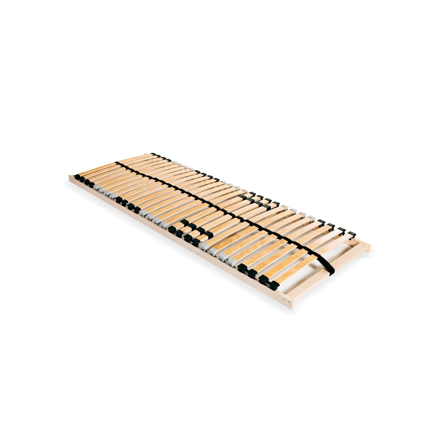 Sommier à lattes sans matelas avec 28 lattes 7 zones 90x200 cm