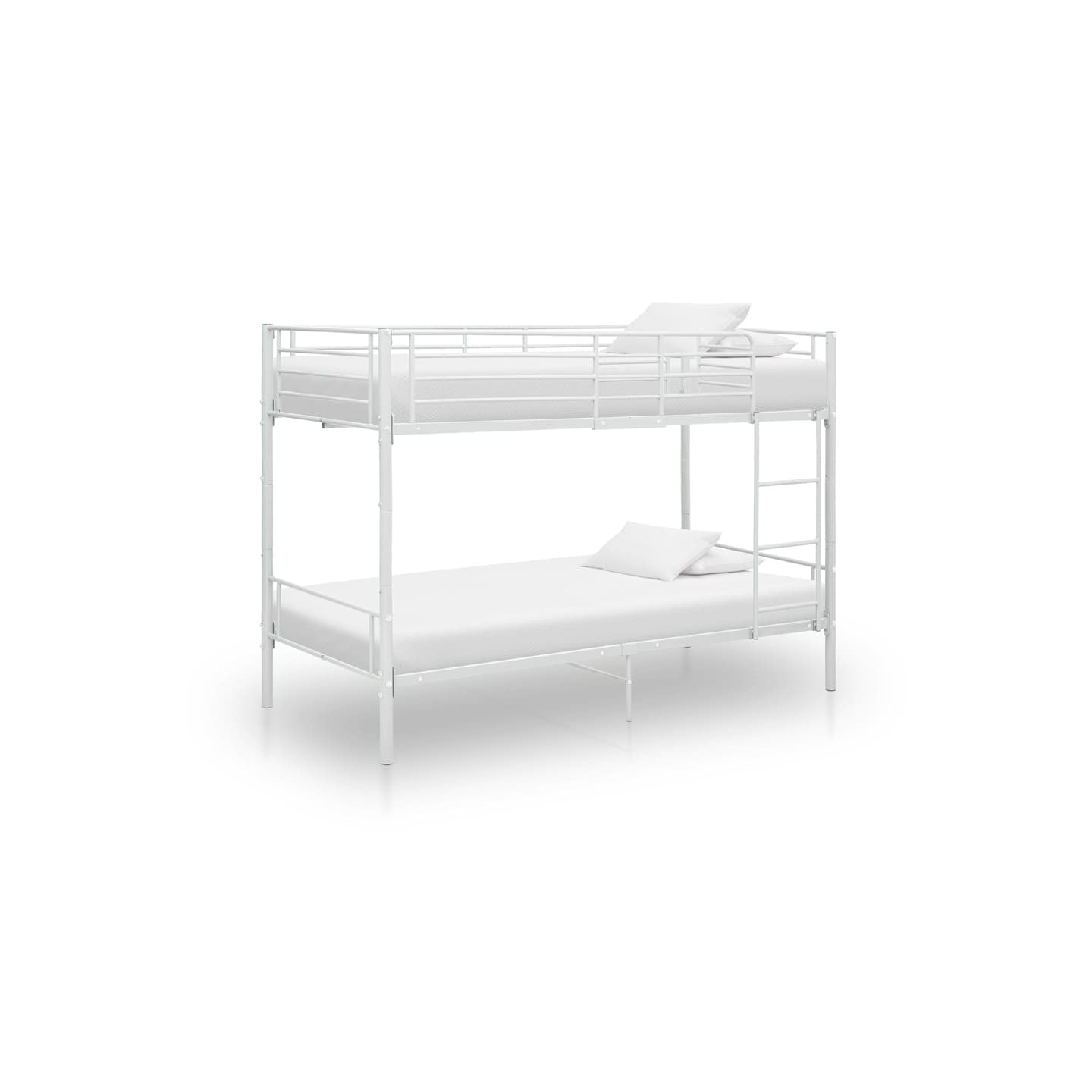 Lit superposé sans matelas blanc métal 90x200 cm
