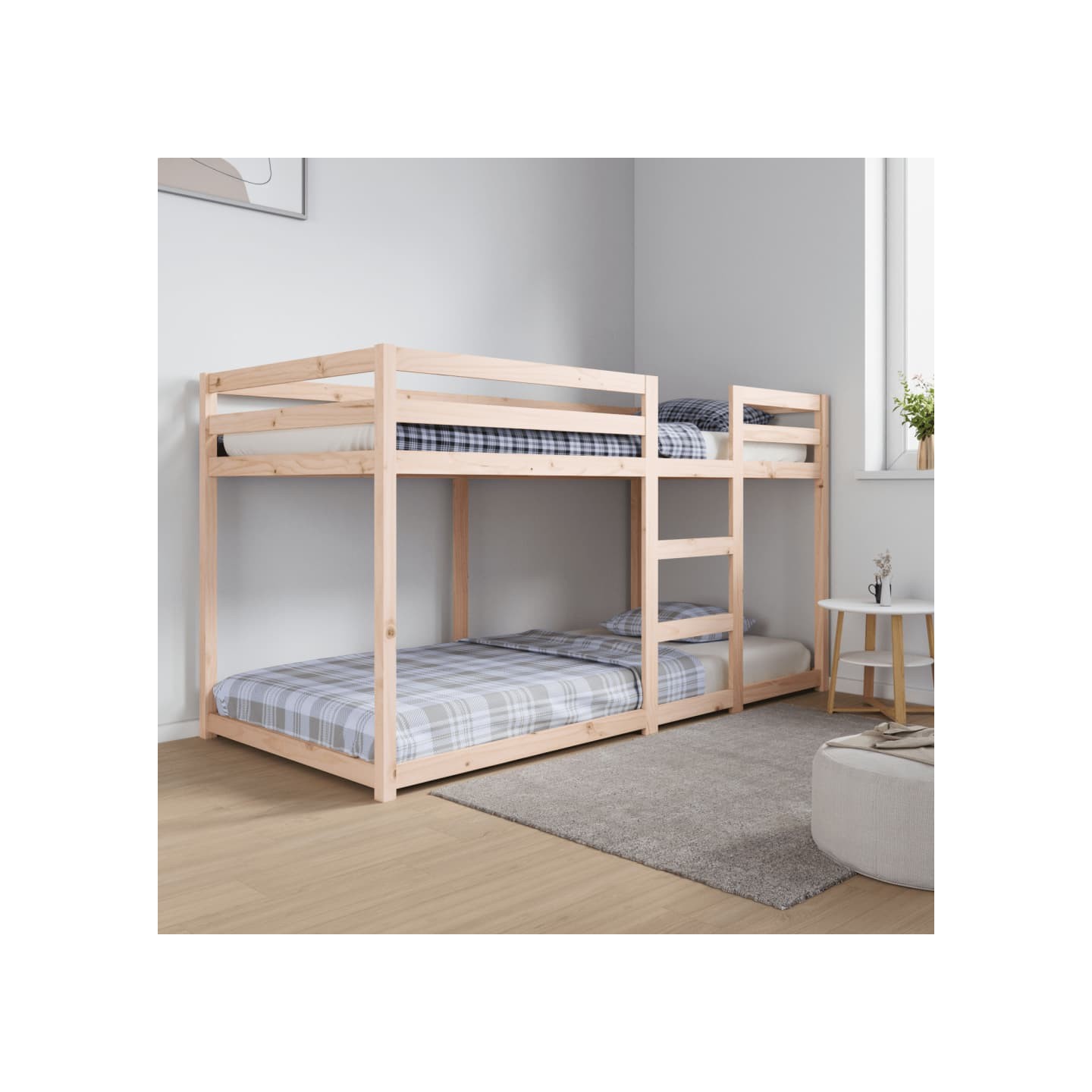 Lit superposé sans matelas 90x200 cm bois de pin massif