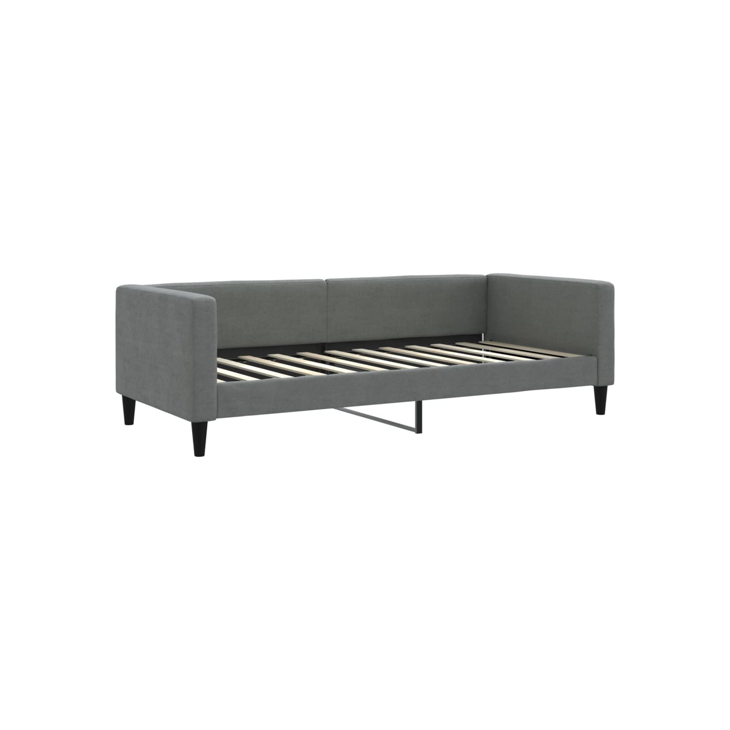 Lit de repos sans matelas gris foncé 90x200 cm tissu