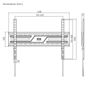 Support TV mural fixe PMB S3786 37-86" 75 kg | Nimestore