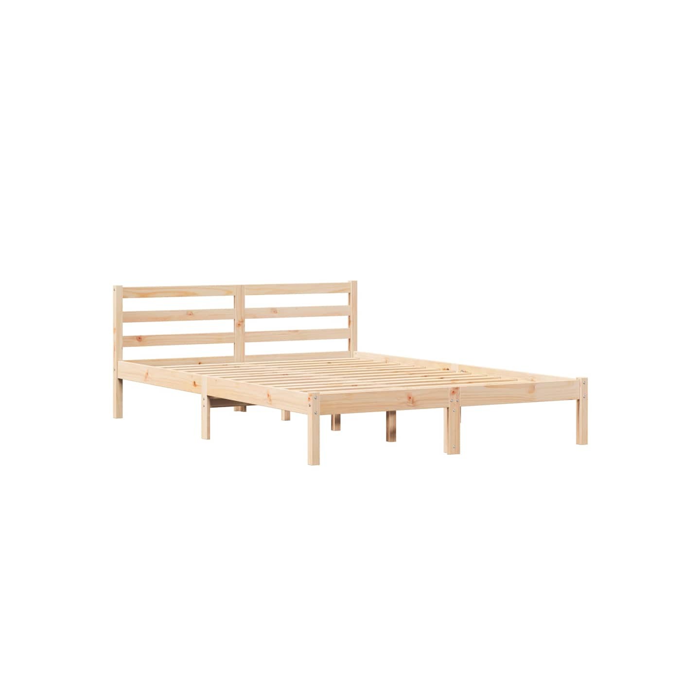 Cadre de lit Marron 225,5 x 145,5 x 69,5 cm Bois de Pin Massif