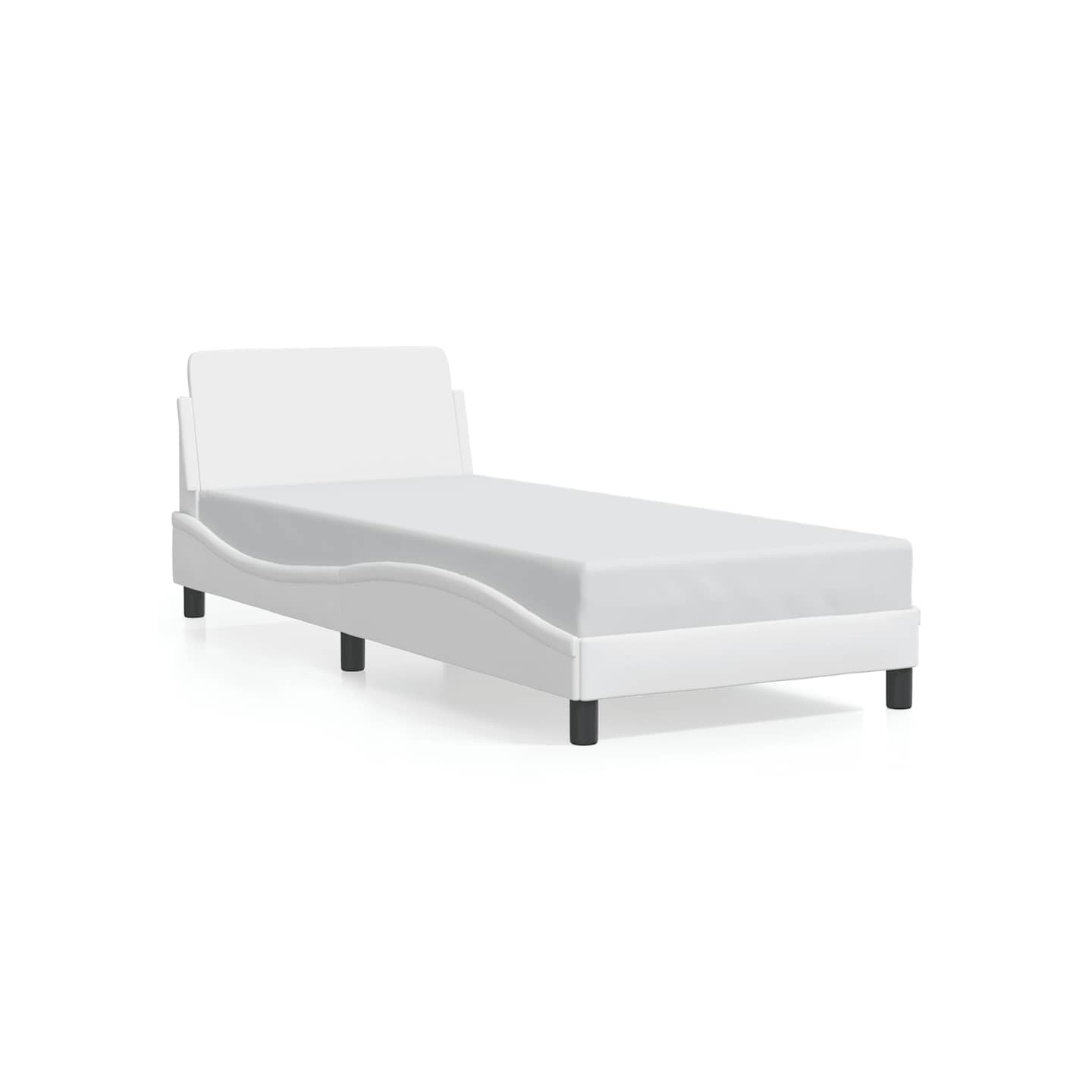 Cadre de lit Dover blanc 90x200 cm similicuir