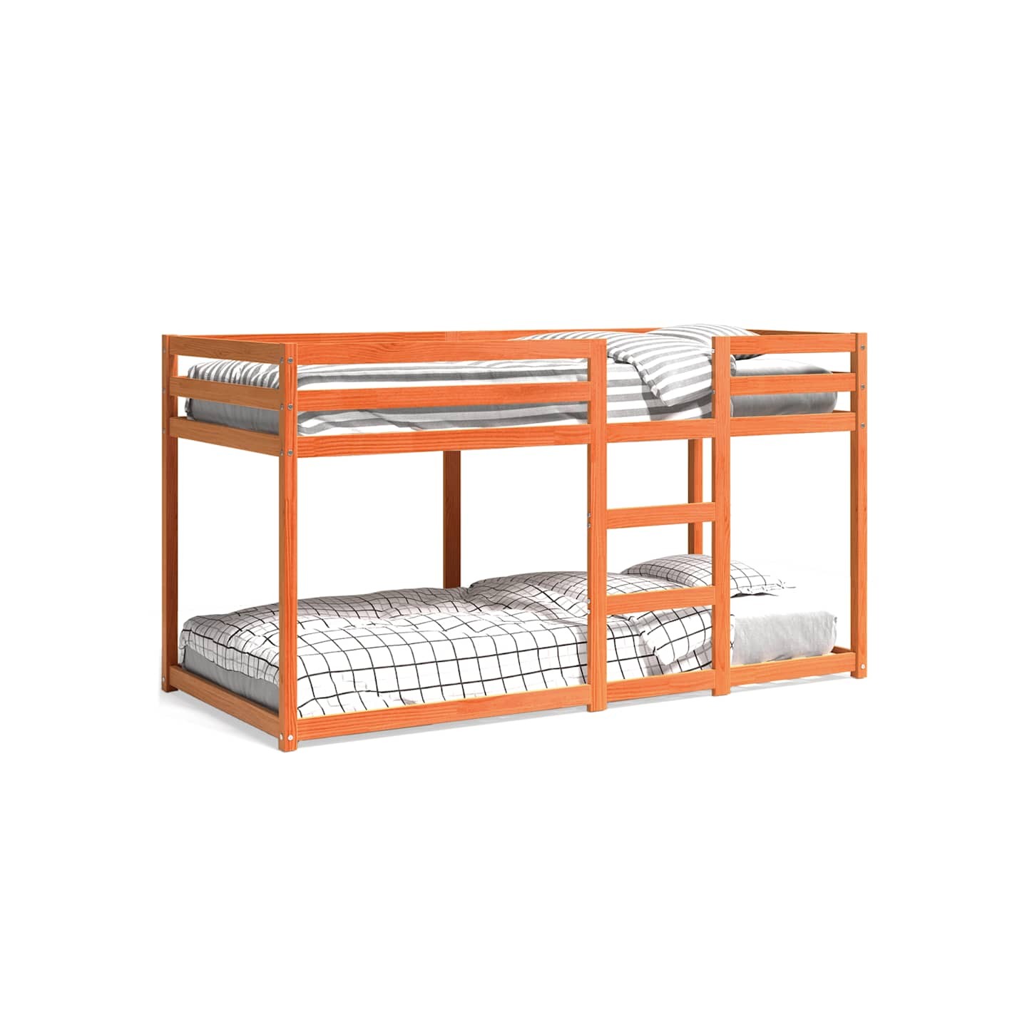 Lit superposé sans matelas cire marron 90x200 cm pin massif