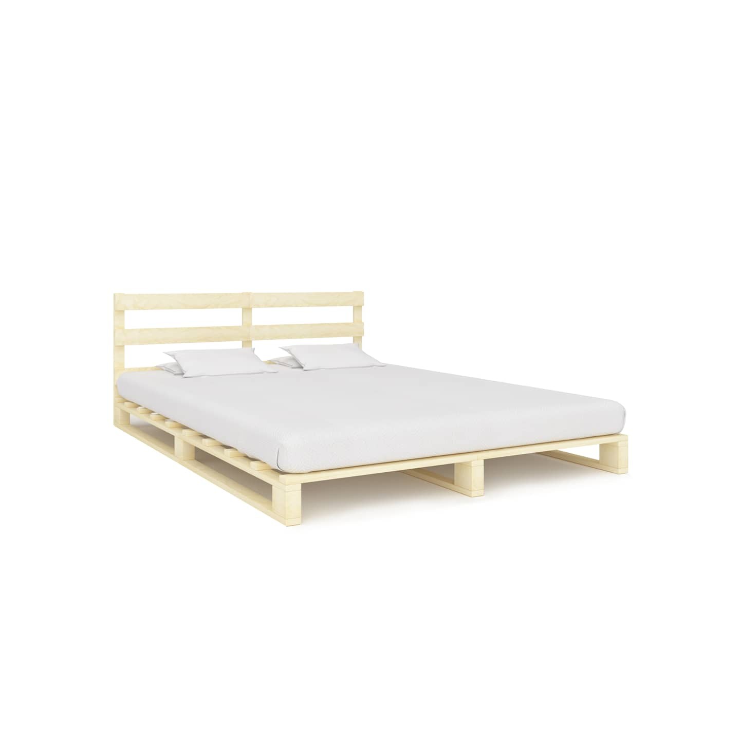Cadre de lit de palette sans matelas 140x200 cm bois massif pin