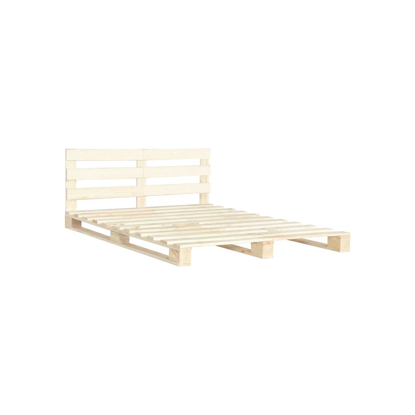 Cadre de lit de palette sans matelas 140x200 cm bois massif pin