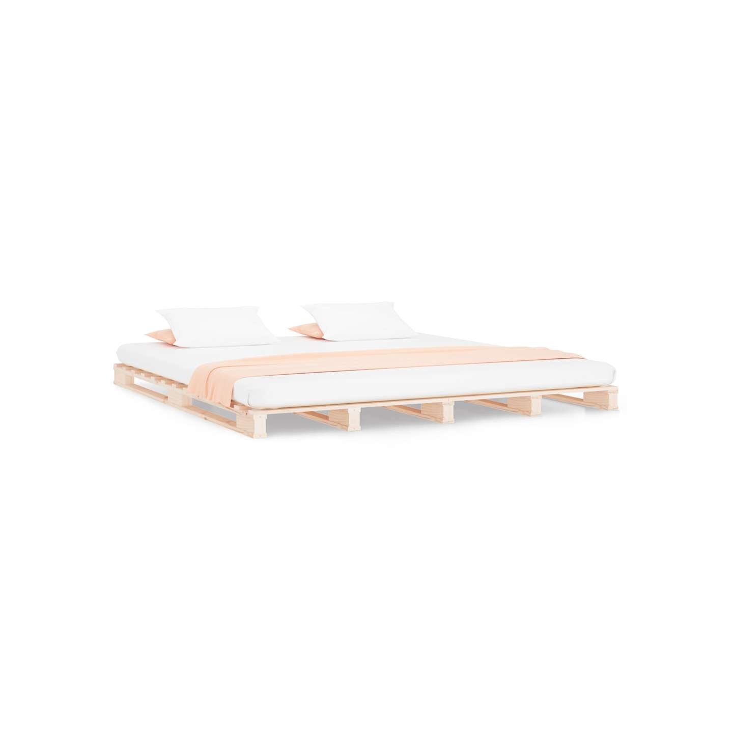 Lit de palette 120x190 cm Bois pin massif Petit Double