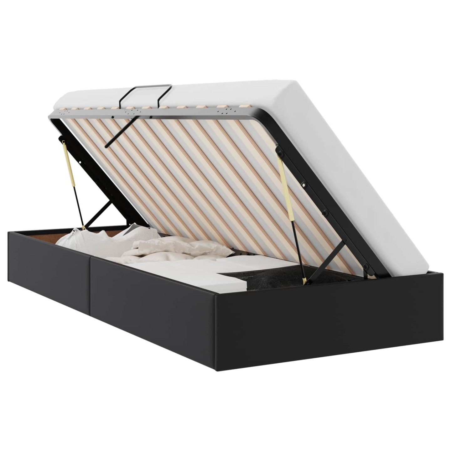 Cadre de lit ottoman Noir 90 x 200 cm Simili cuir