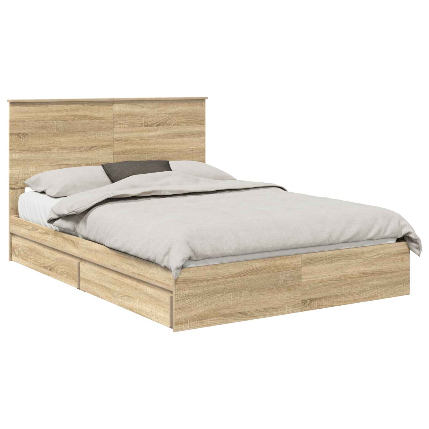 Lit de Rangement Chêne Sonoma 160 x 200 cm Bois d'ingénierie