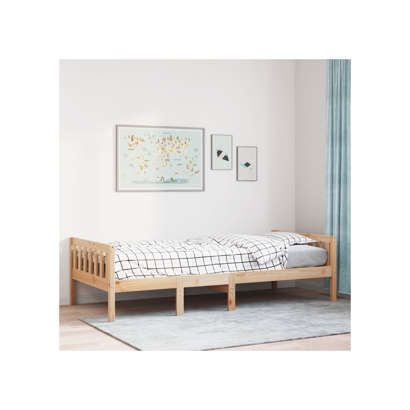 Lit pour enfants sans matelas 80x200 cm bois de pin massif