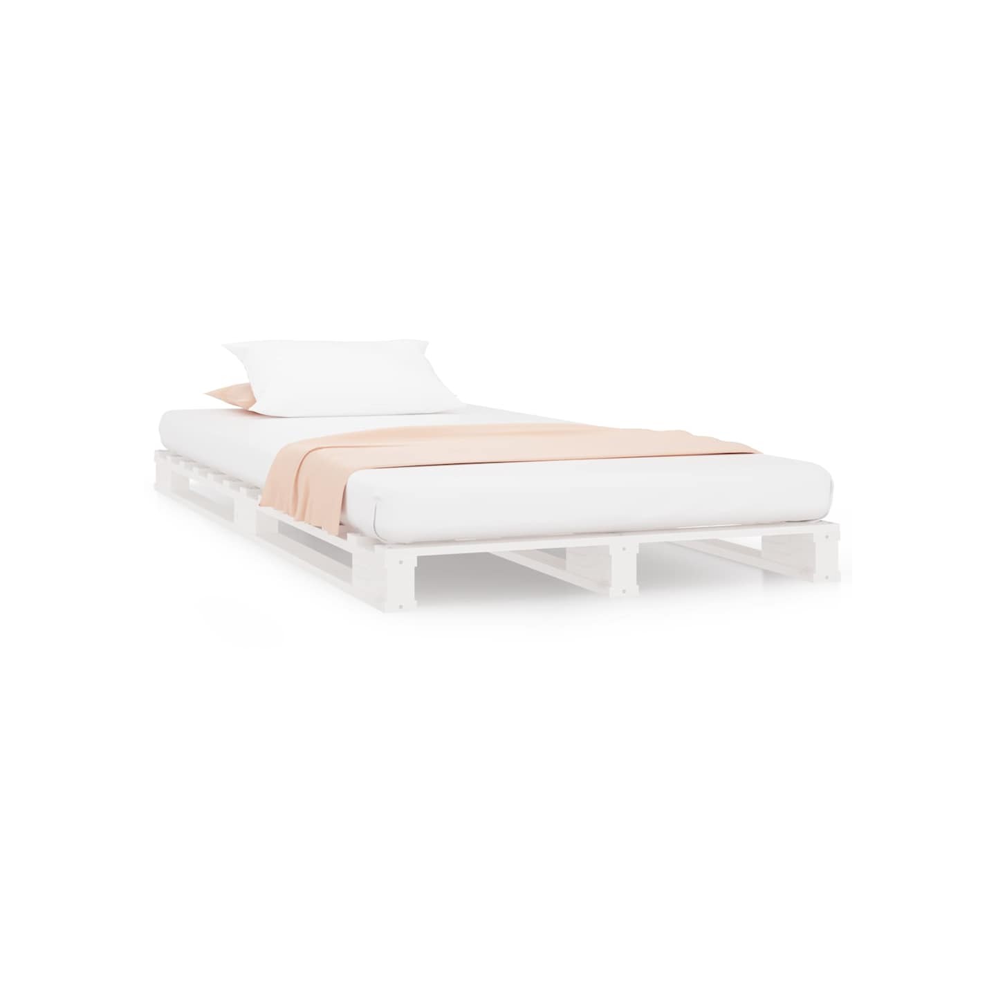Lit de palette sans matelas blanc bois massif