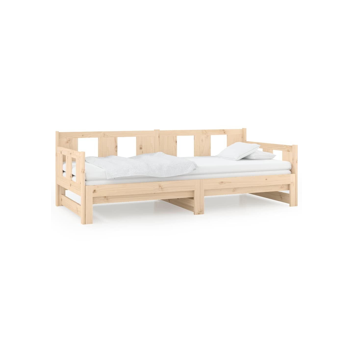 Lit coulissant sans matelas bois de pin massif 90x190 cm