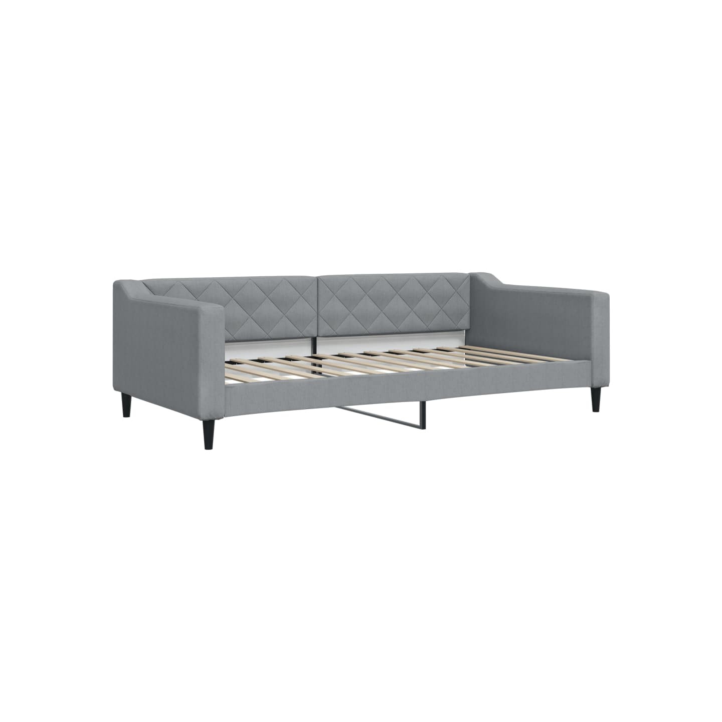 Lit de repos gris clair 100x200 cm tissu