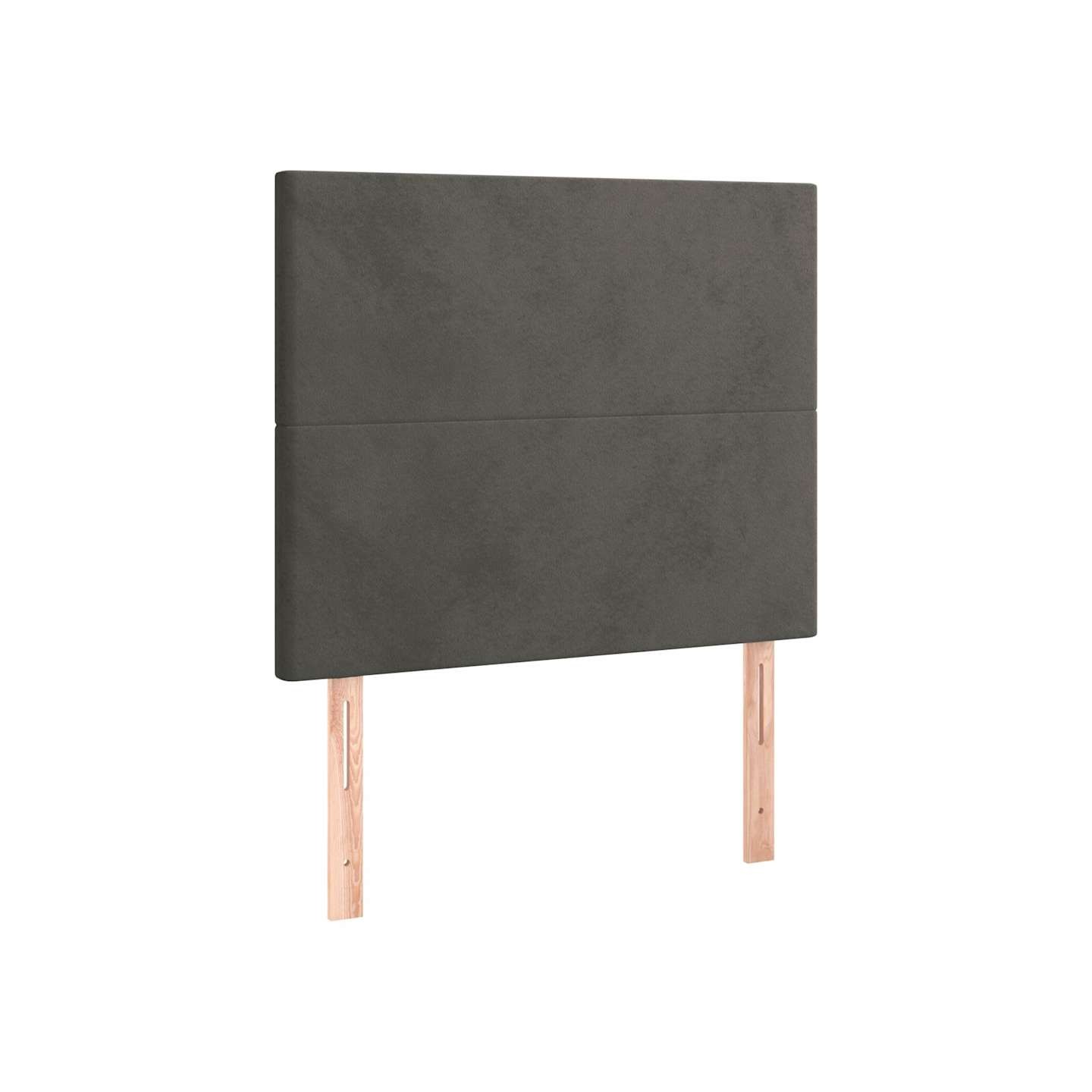 Tête de lit Gris foncé 100x5x118/128 cm Velours