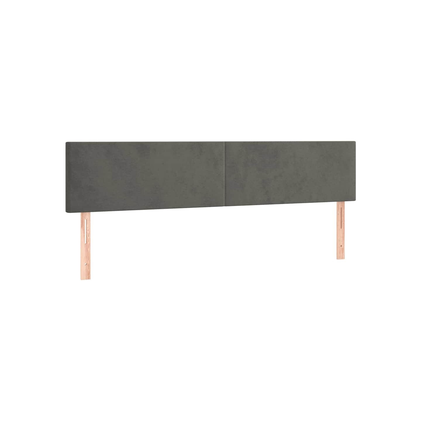 Têtes de lit Gris foncé 200x5x78/88 cm Velours