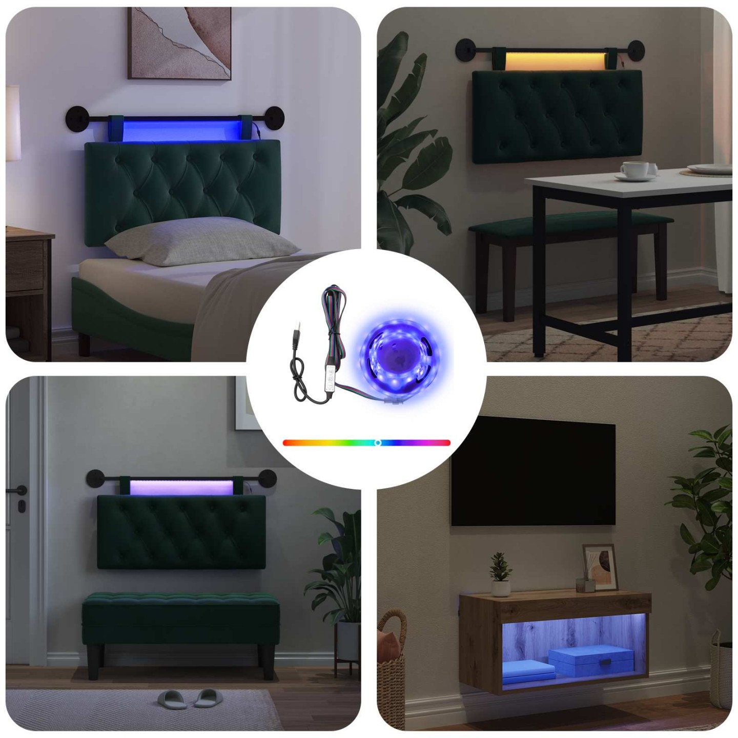 Bande LED 2 pc Noir SMD5050