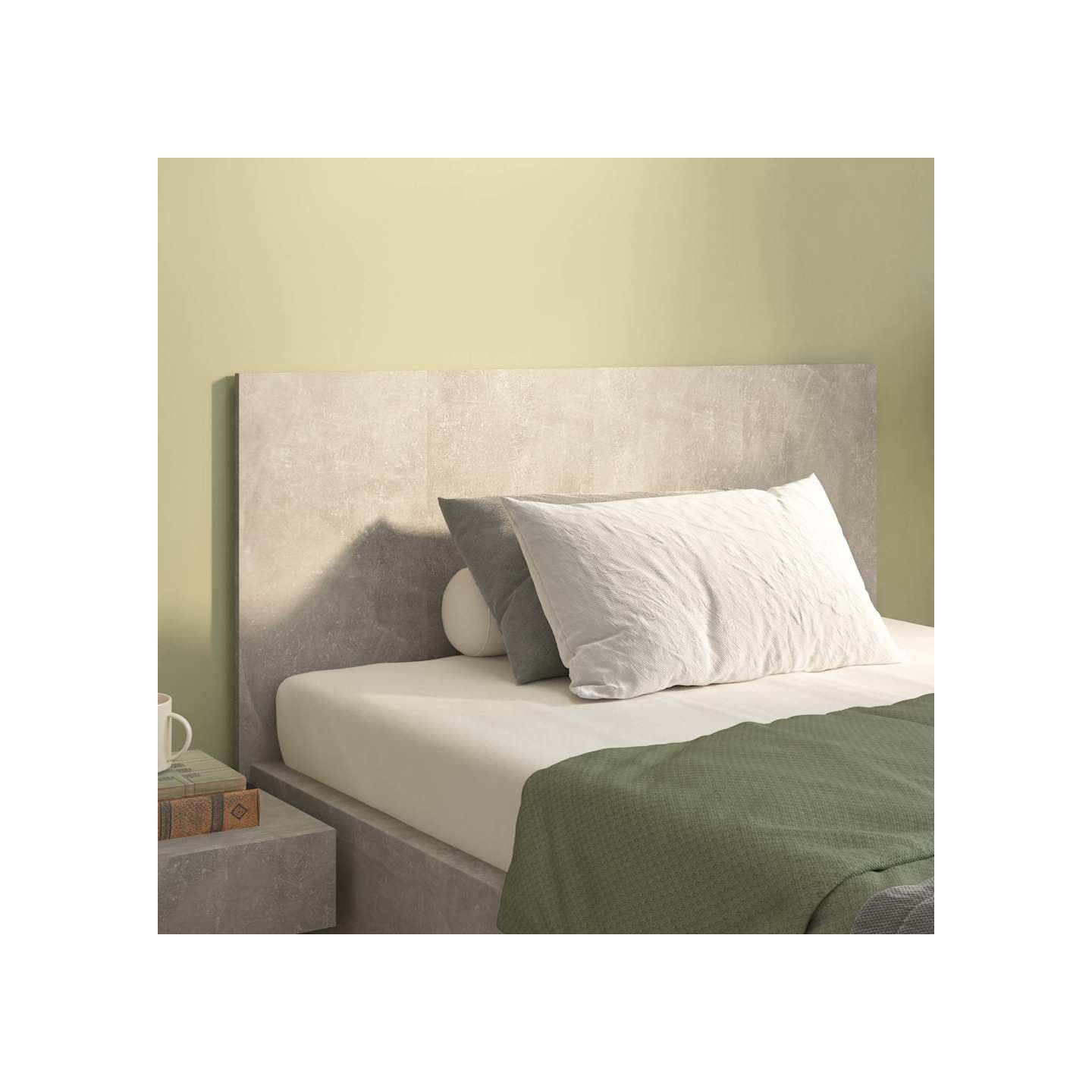 Tête de lit Gris béton 120x1,5x80 cm Bois d'ingénierie