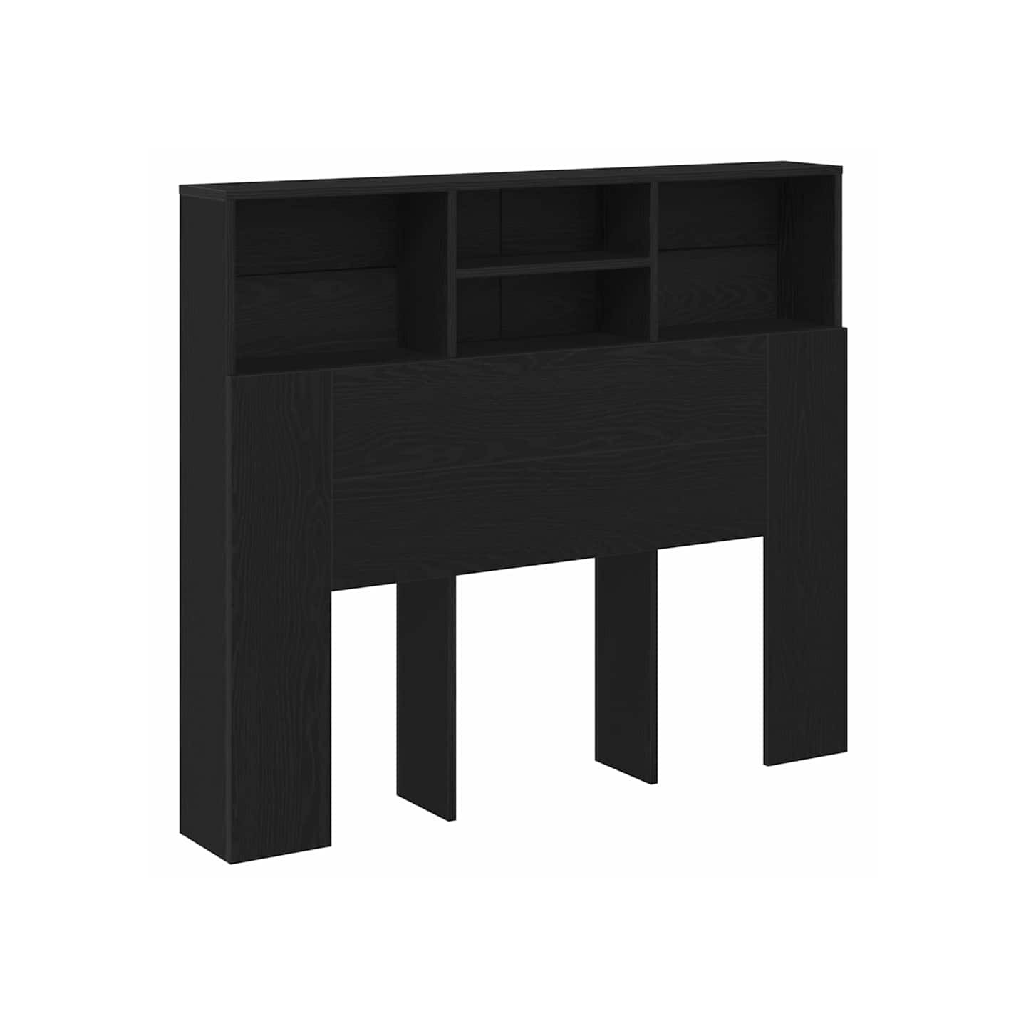 Cabinet de Tête de Lit Chêne noir Bois d'ingénierie