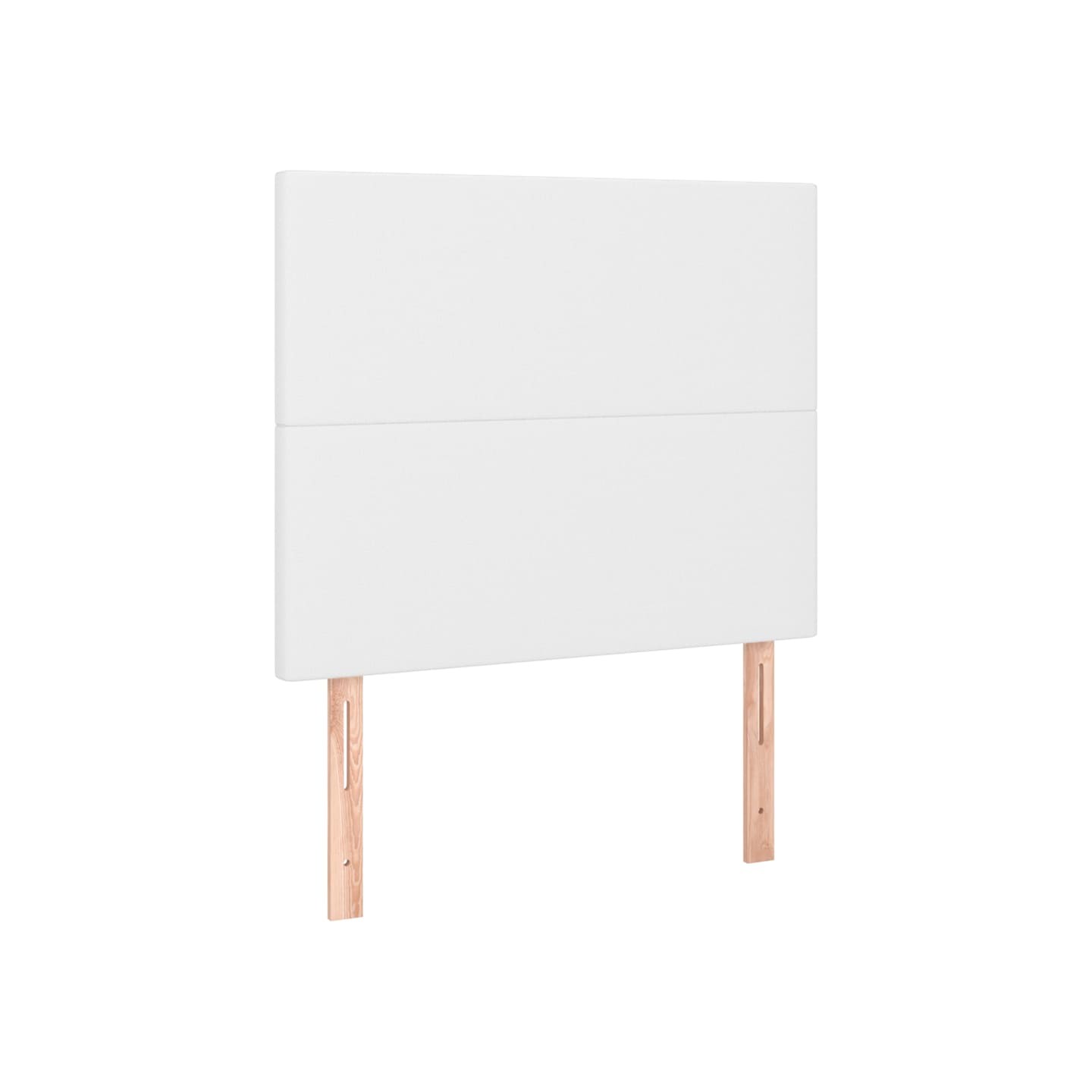 Tête de lit blanche 90 x 5 x 118/128 cm similicuir