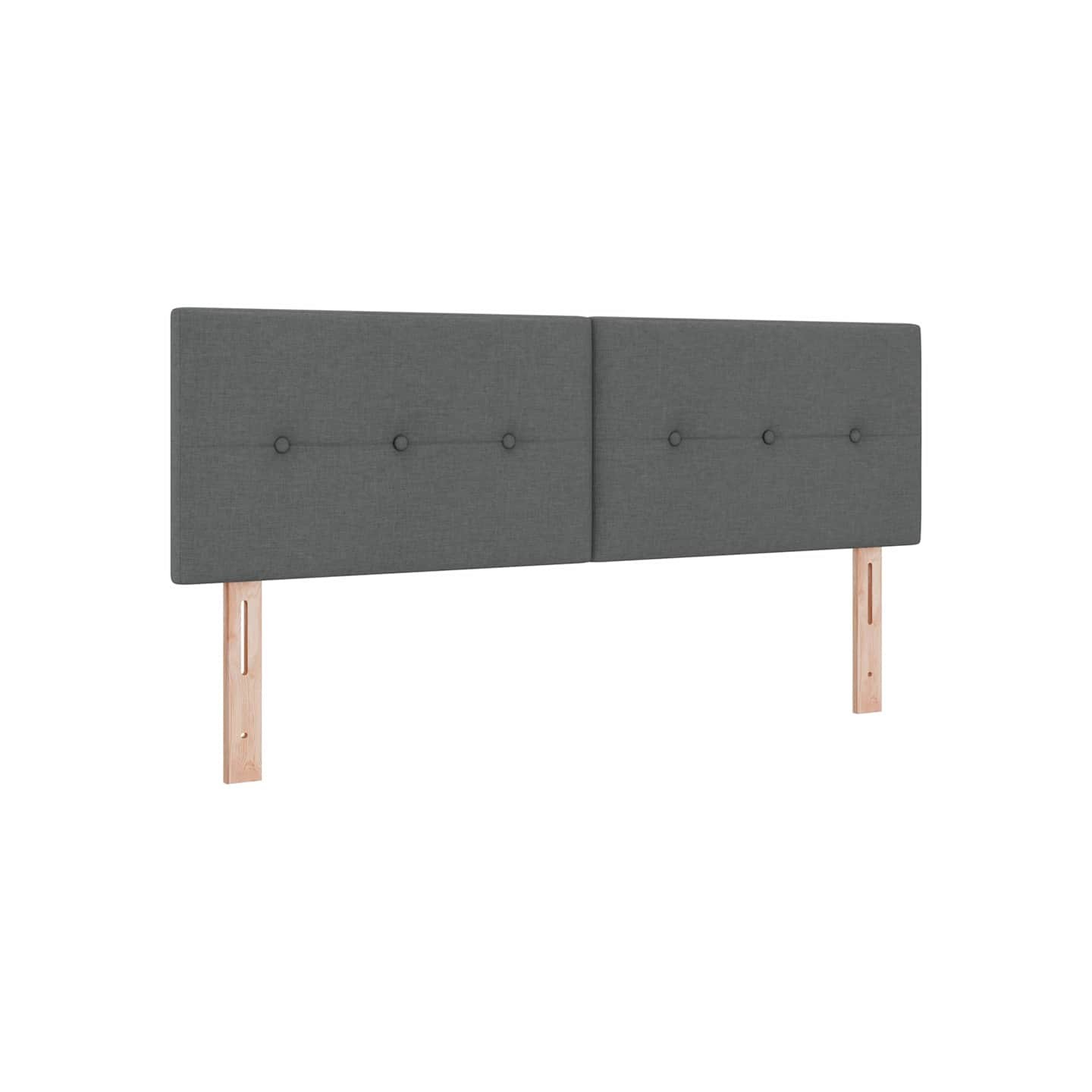 Tête de lit réglable en hauteur Gris foncé 144 cm tissu