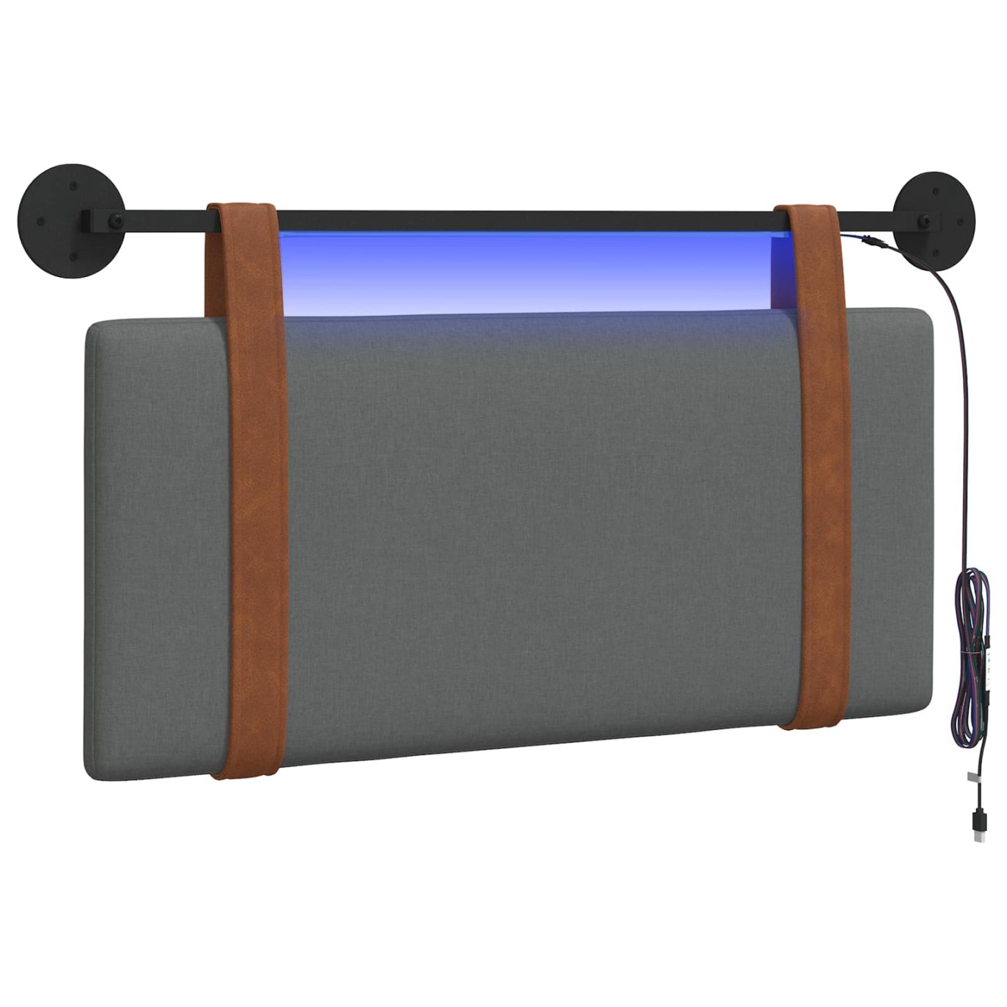 Tête de lit suspendue Gris foncé PU antique