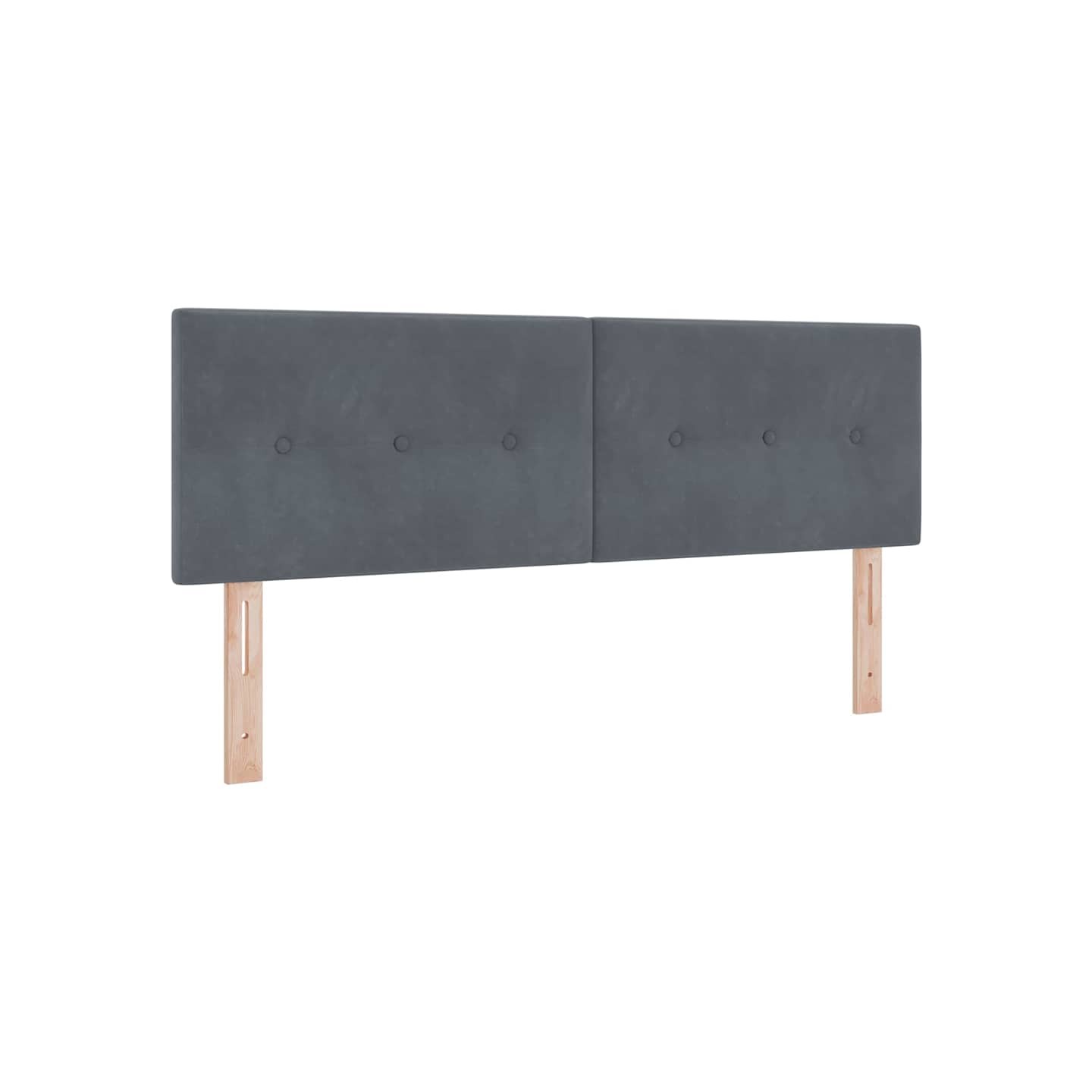Tête de lit Gris foncé 144 cm Velours