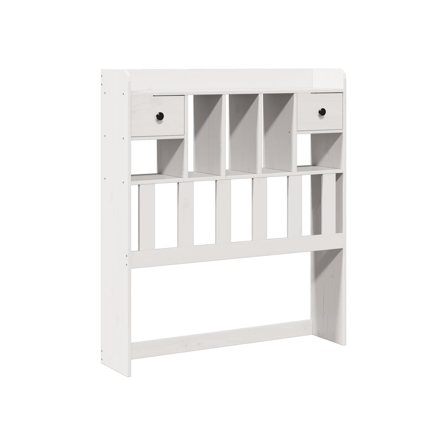 Tête de lit avec rangement blanc 75 cm bois massif de pin