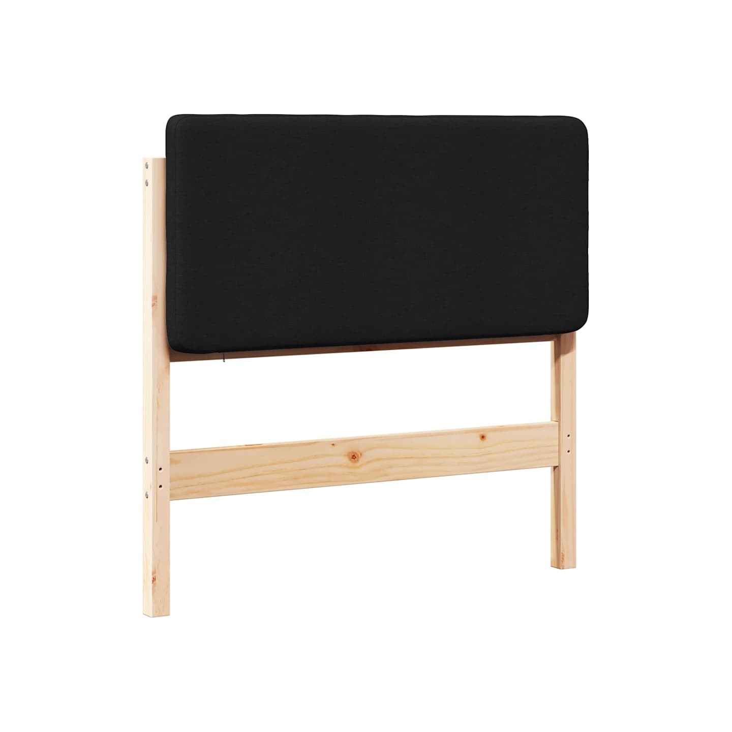 Tête de lit capitonnée Marron et Noir 90 cm Pin massif