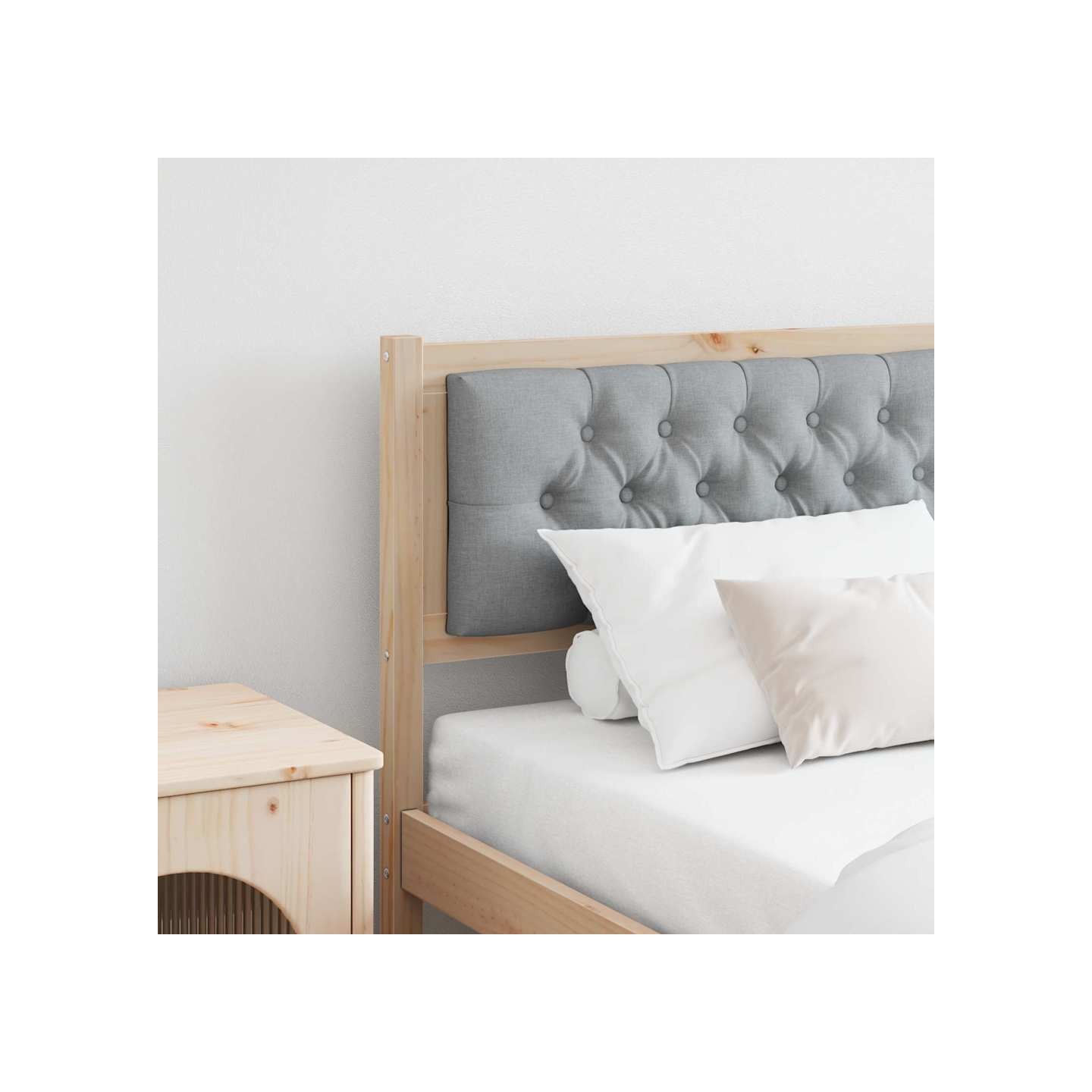 Tête de lit Marron et gris clair 180 cm Bois massif en pin