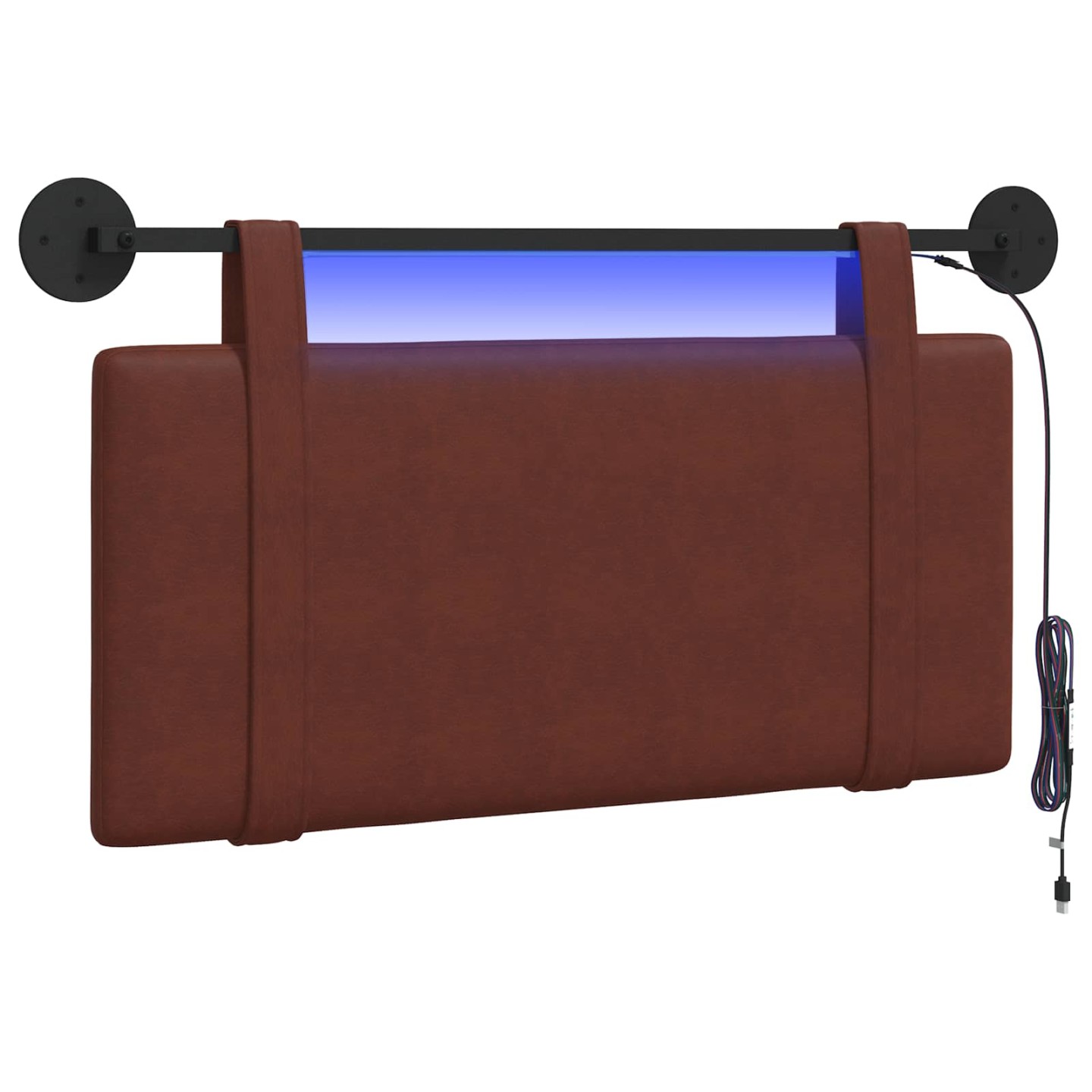 Tête de lit suspendue Brun Brillant PU antique