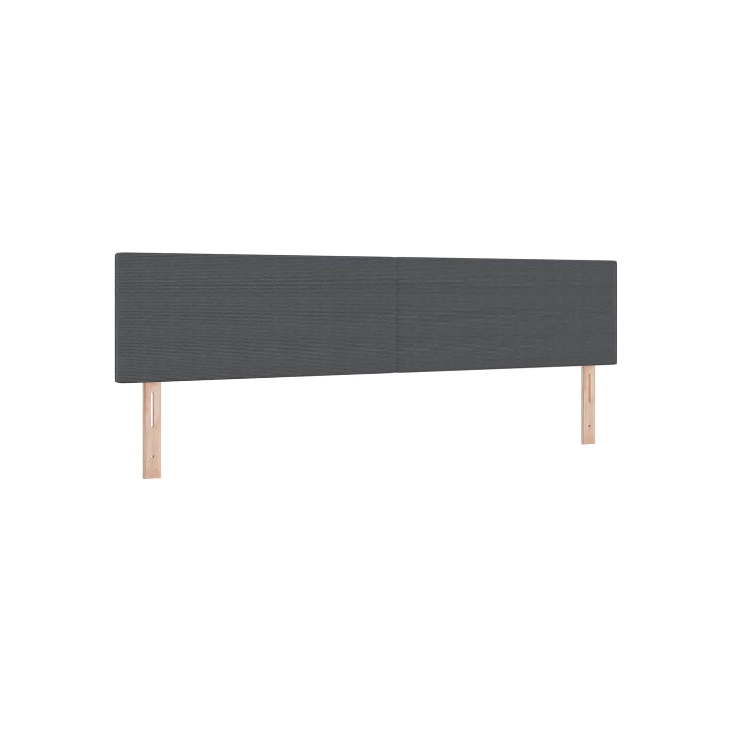 Tête de lit Gris foncé 200 cm Tissu en velours côtelé