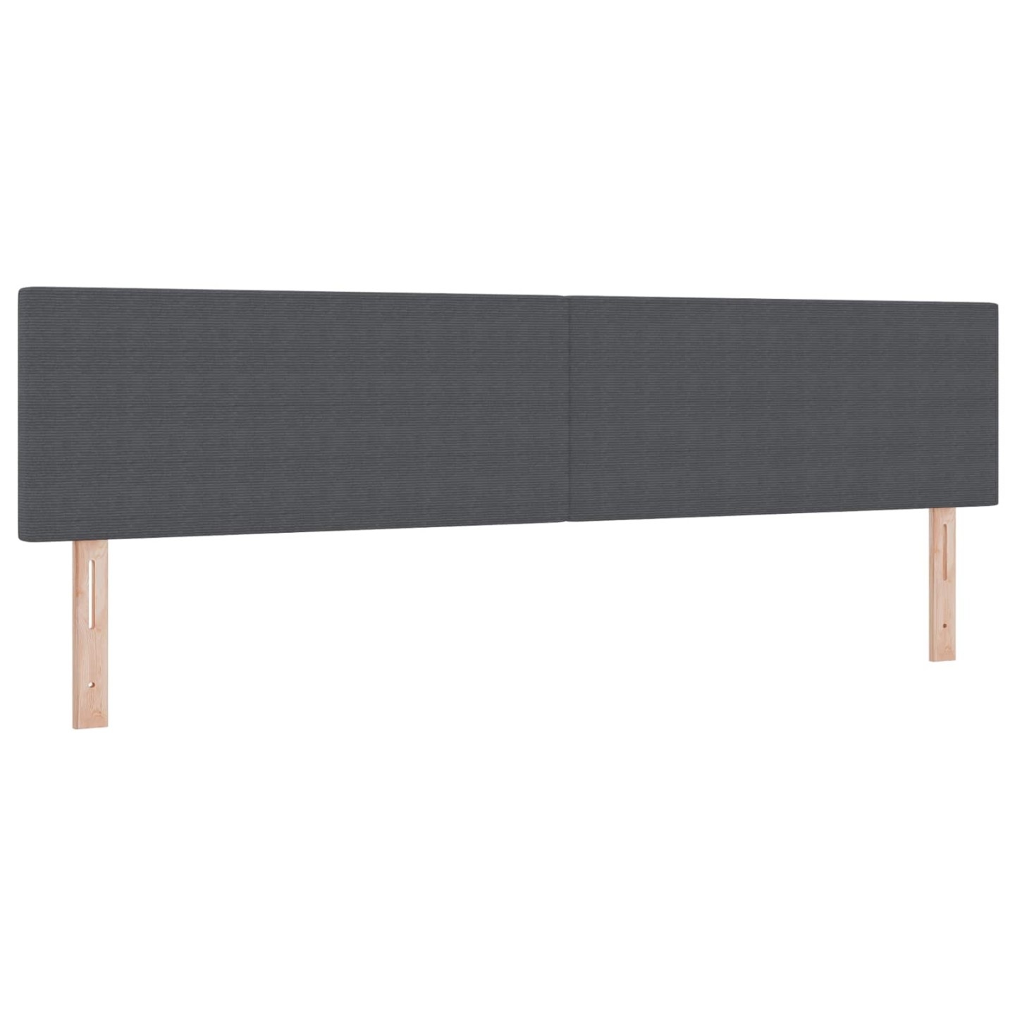 Tête de lit LED Gris foncé 200 cm Tissu en velours côtelé