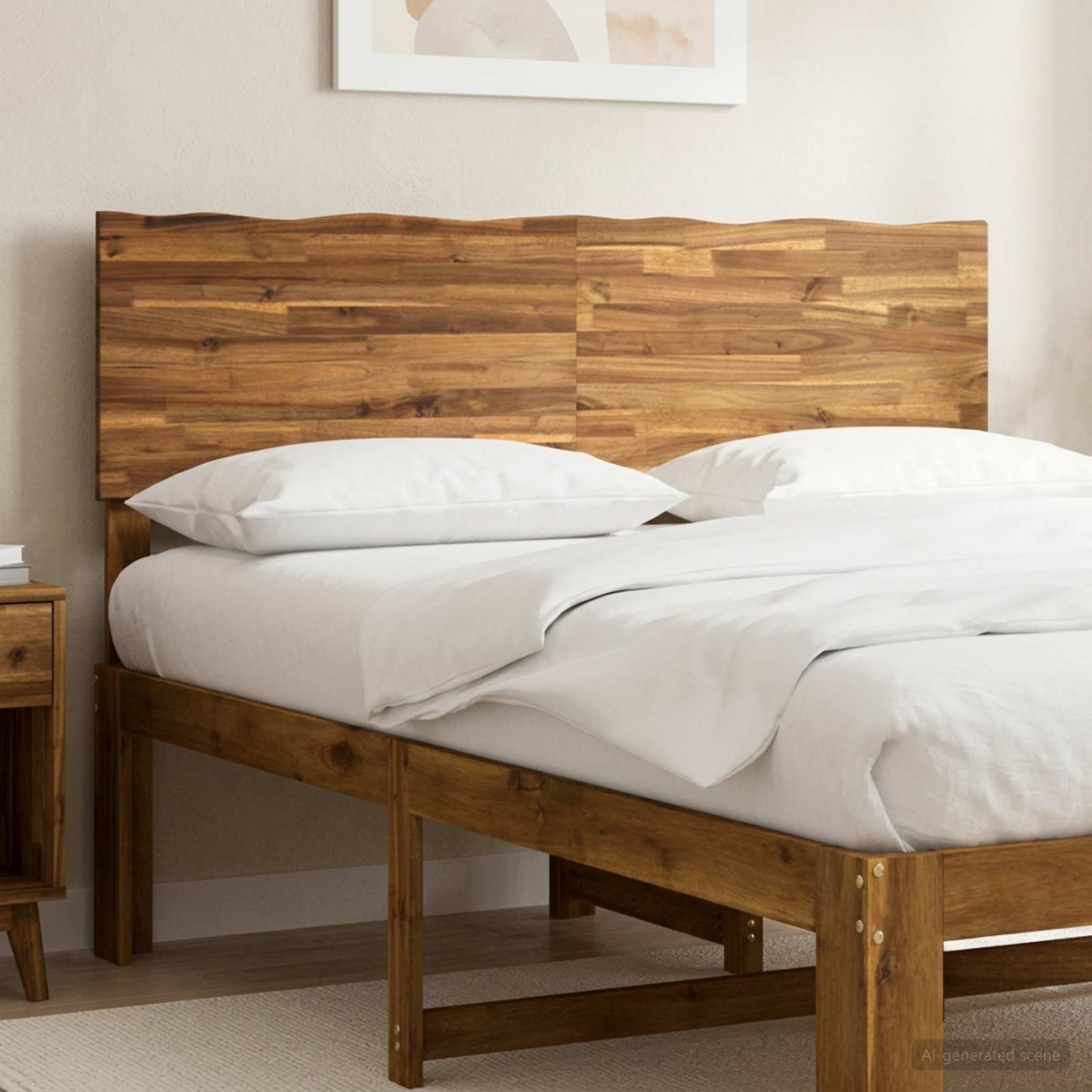 Tête de lit en bois brut ROSTOCK Naturel 140 cm