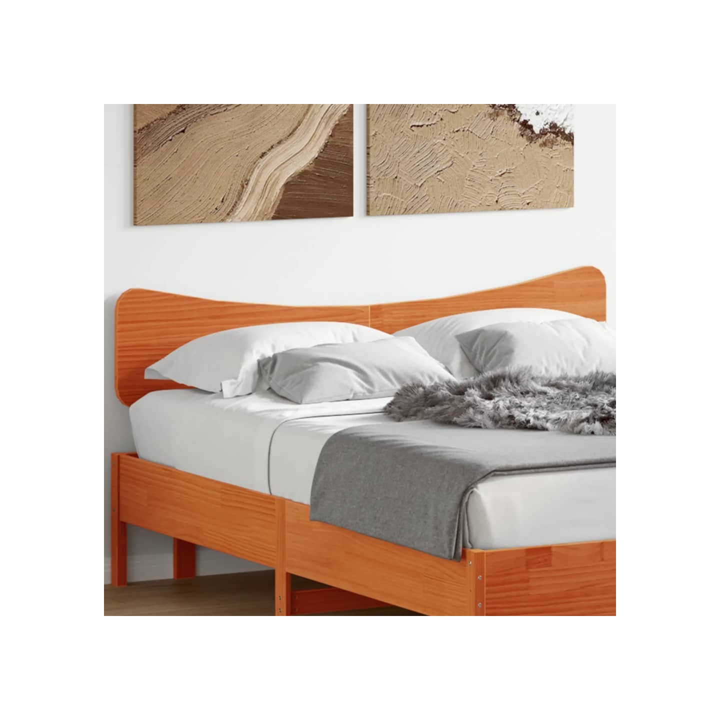 Tête de lit cire marron 150 cm bois massif de pin