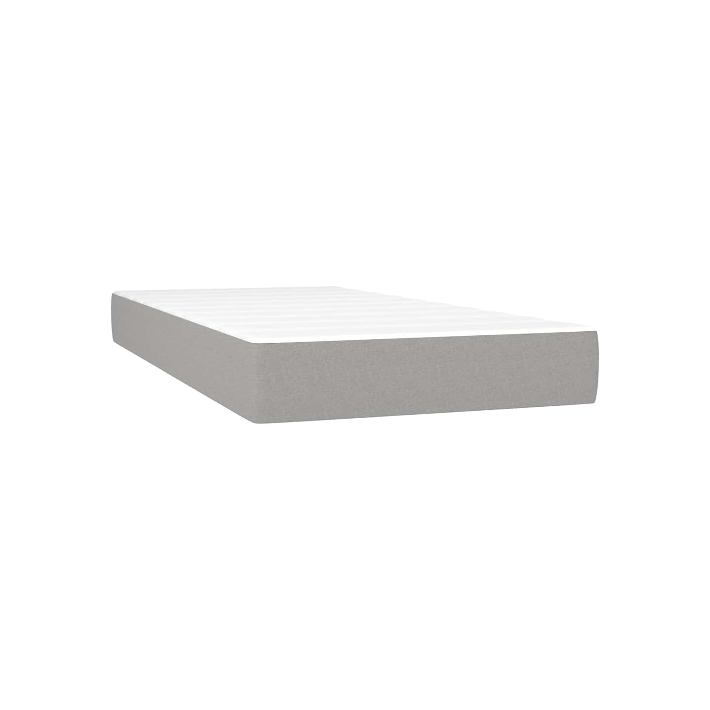 Matelas à ressorts ensachés mi-ferme gris clair 80x200x20cm
