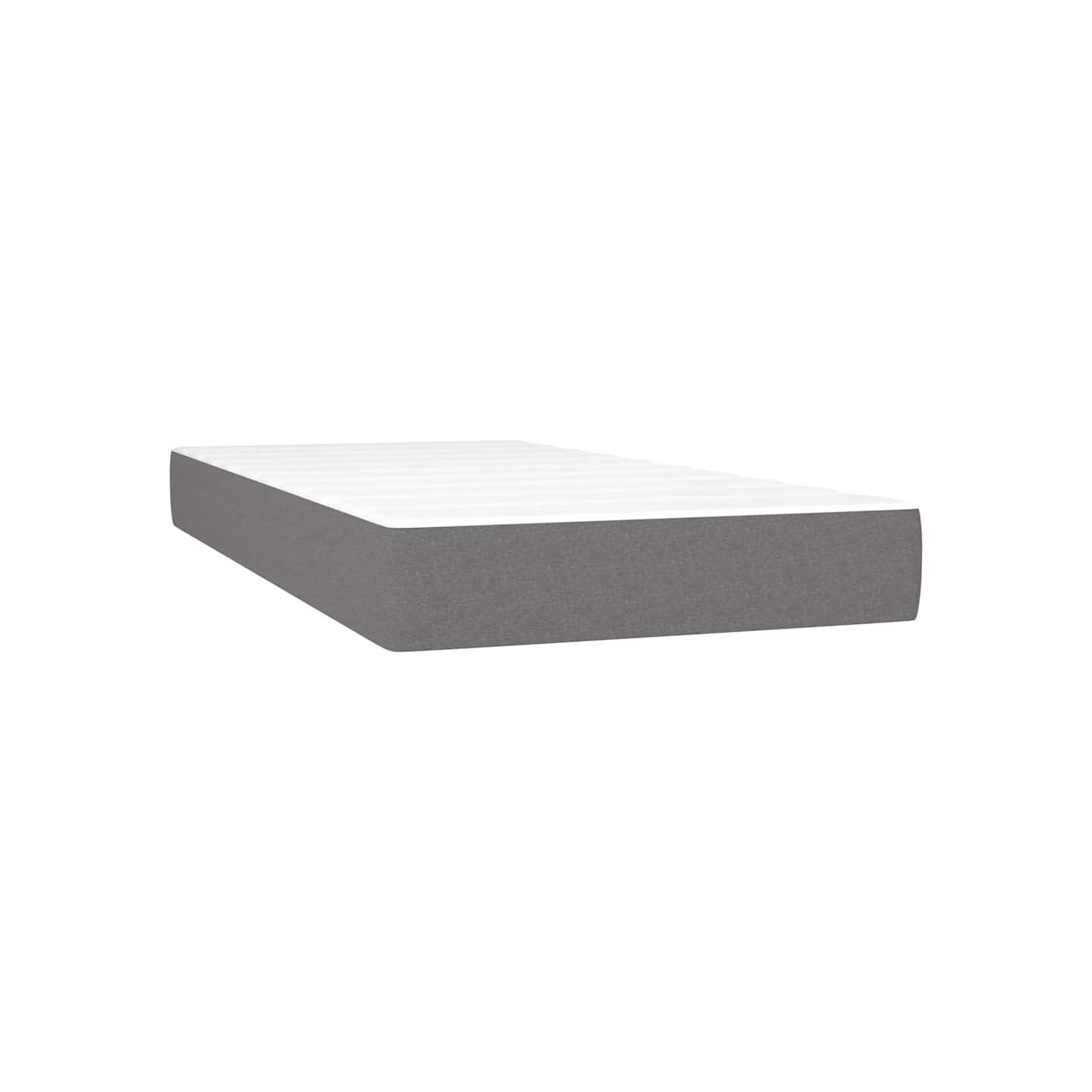 Matelas de lit à ressorts ensachés fermeté moyenne gris foncé 120x190x20 cm