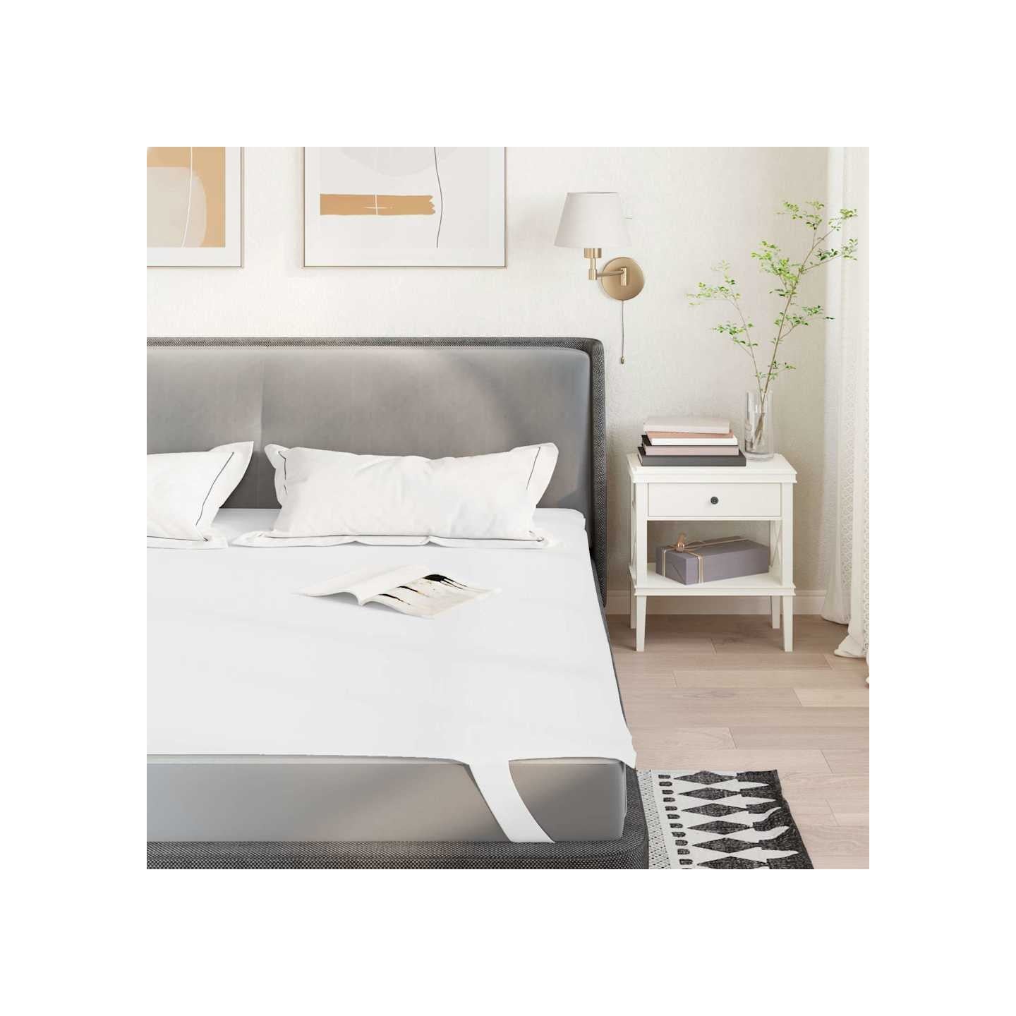 Protège-matelas blanc 90x190 cm imperméable