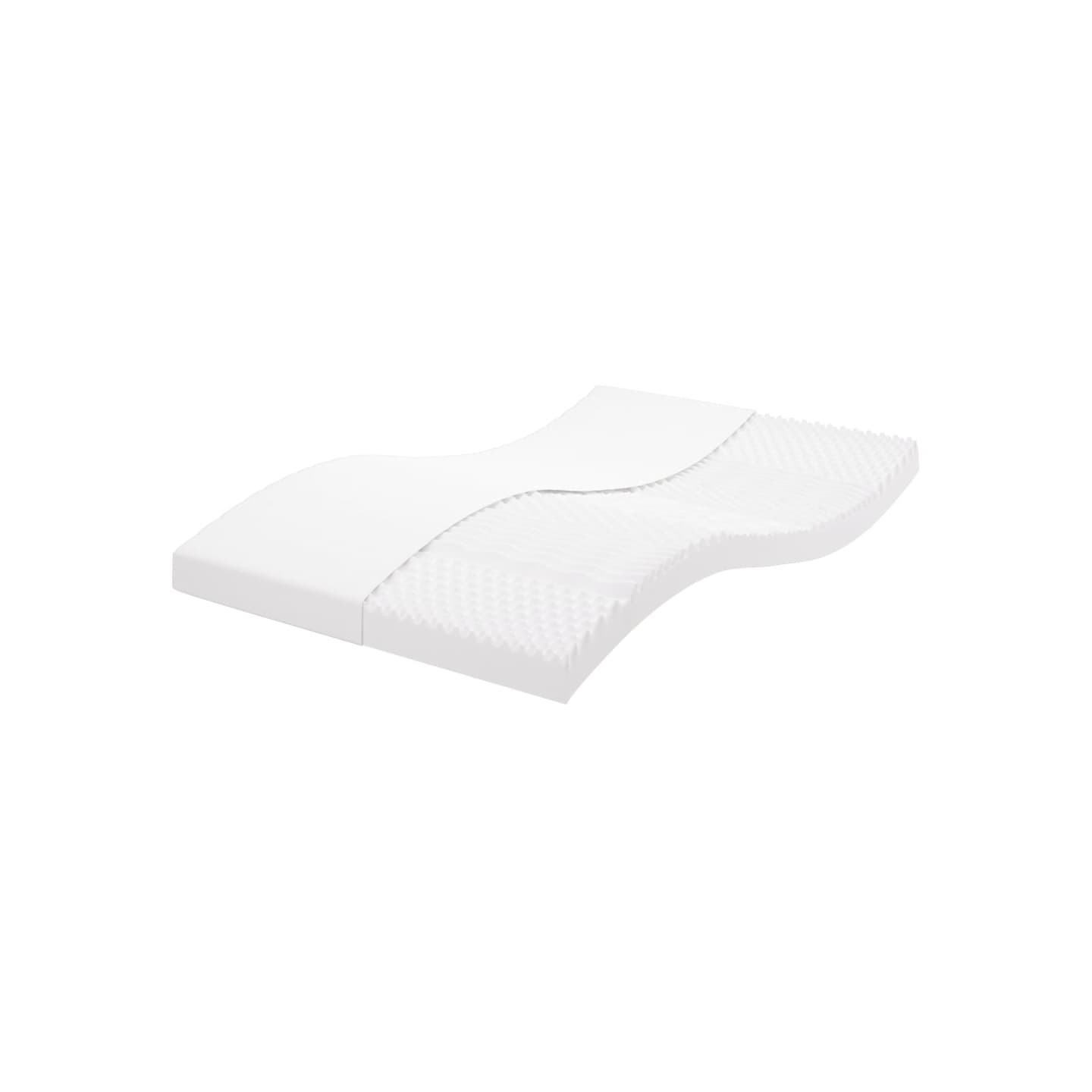 Matelas en mousse blanc 140x190 cm 7 zones dureté 20 ILD